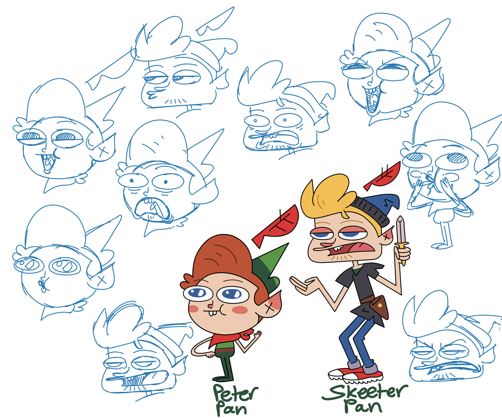 "Skeeter Pan" Character/Expression Concepts