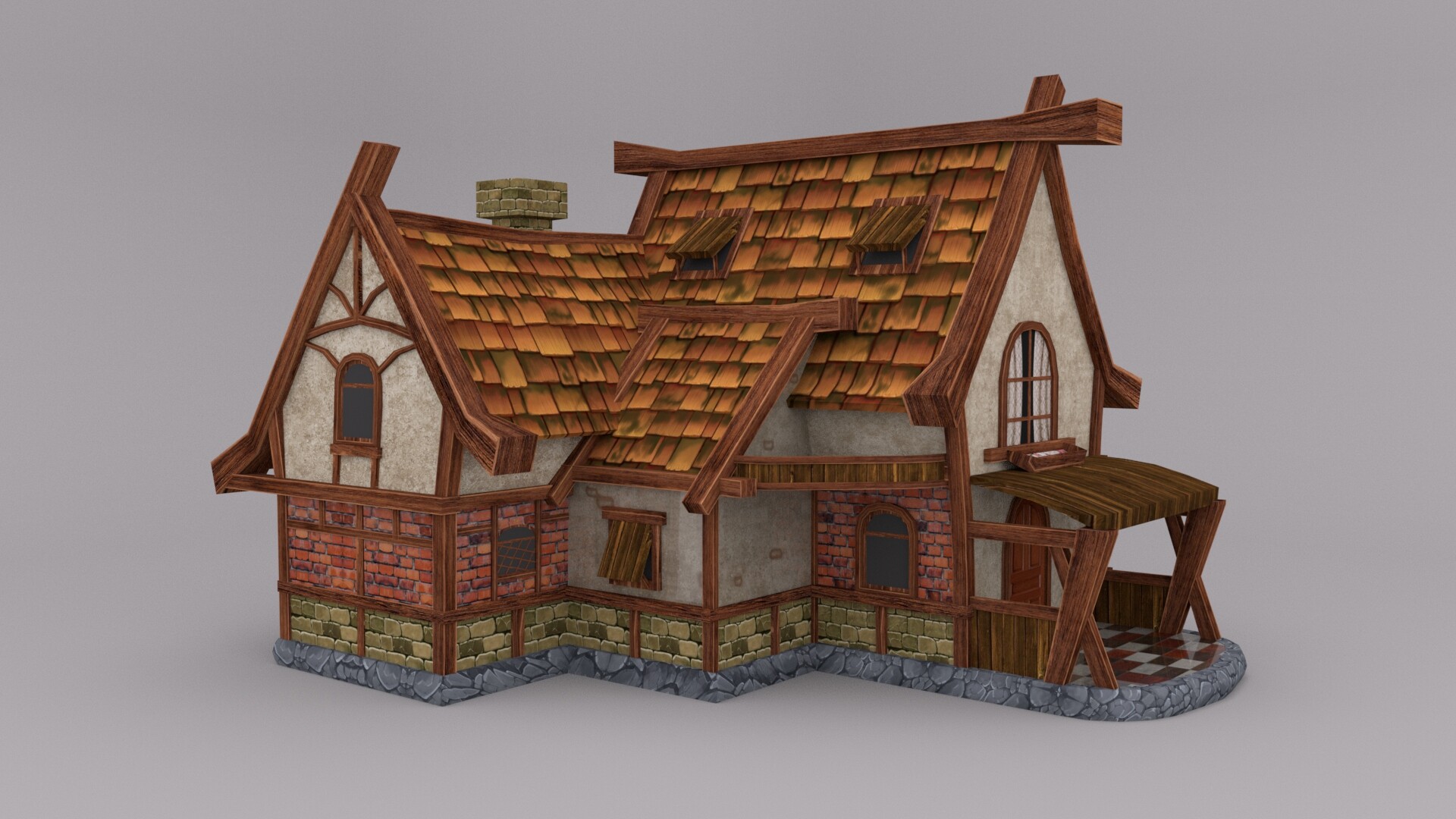 ArtStation - Low poly house modeling and texturing