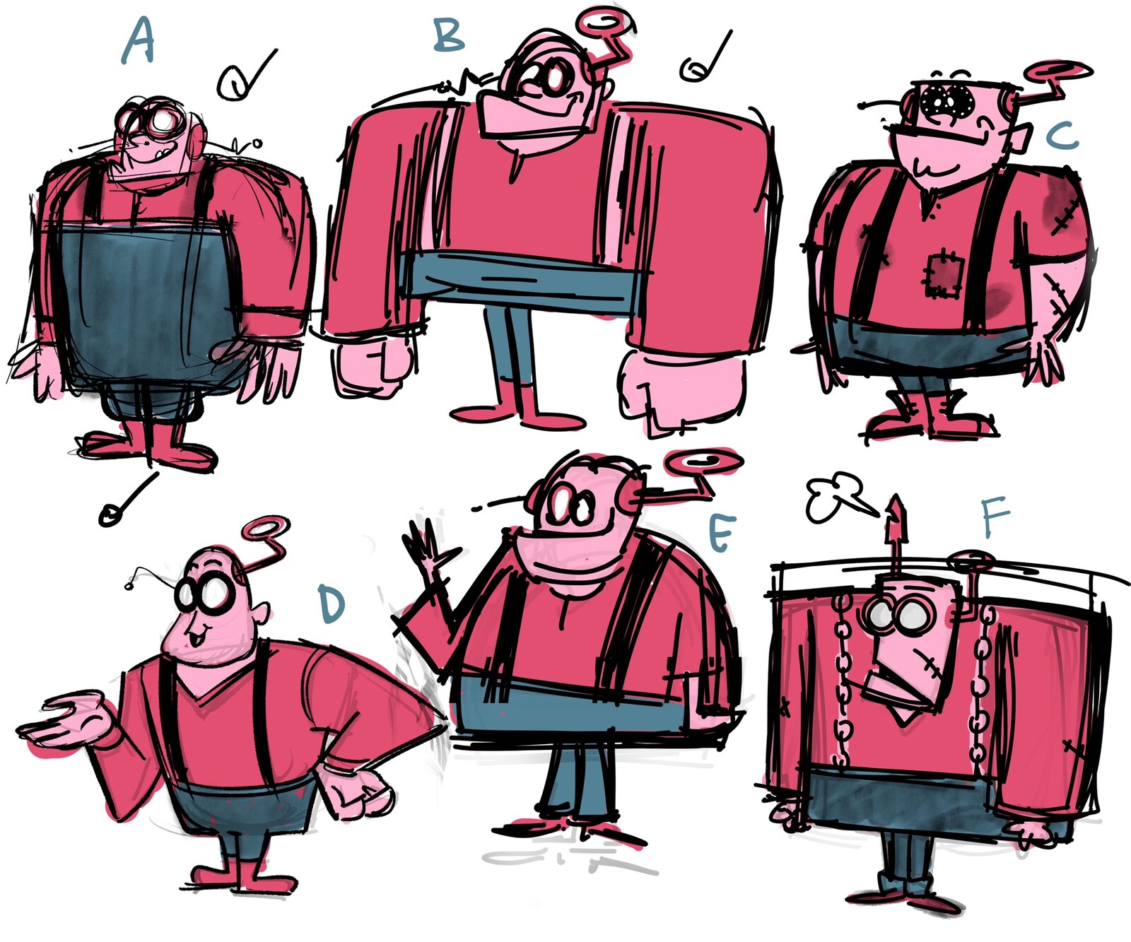 FrankenBerry Rough Character Concepts