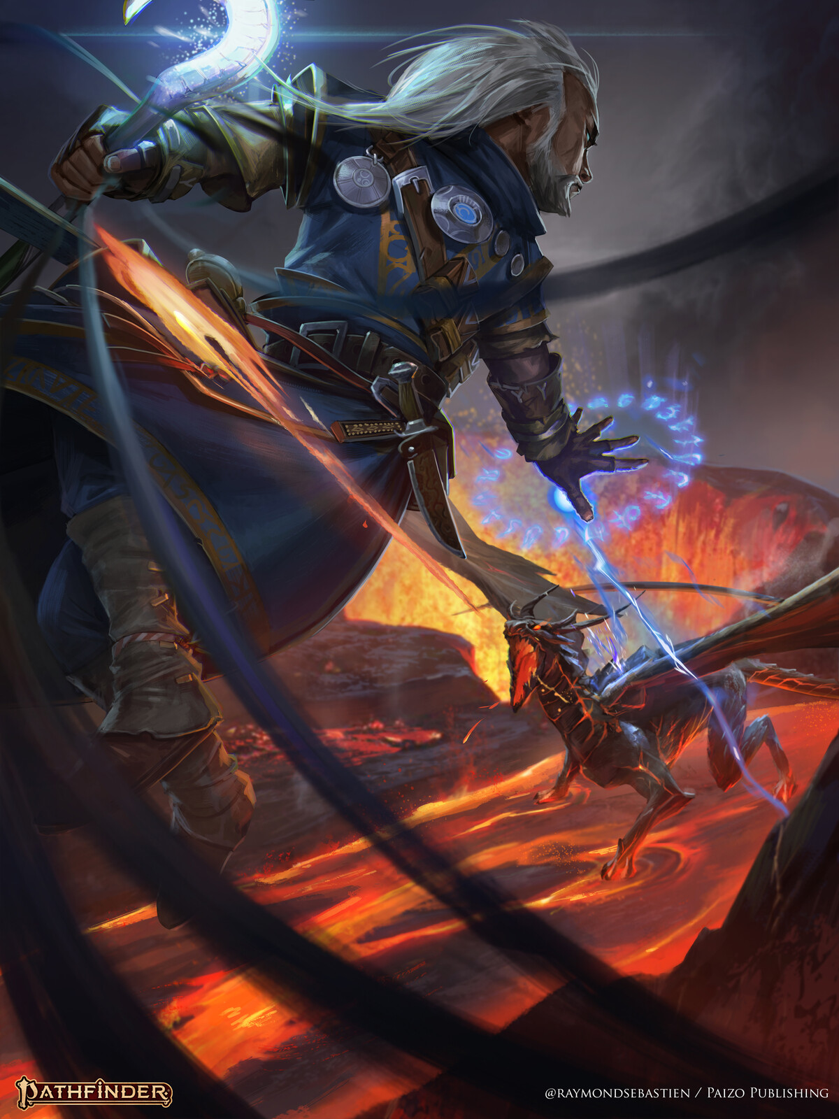 Pathfinder : Iconic Wizard vs Magma Dragon