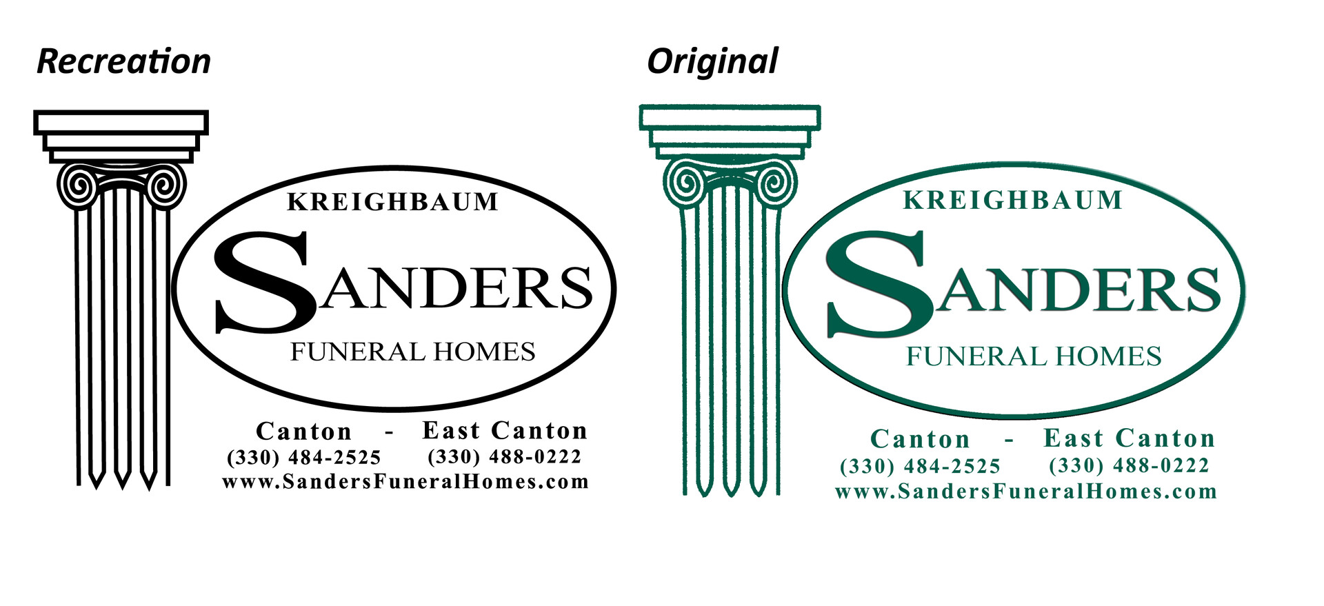 ArtStation Internship Sander's Funeral Home Logo Recreation