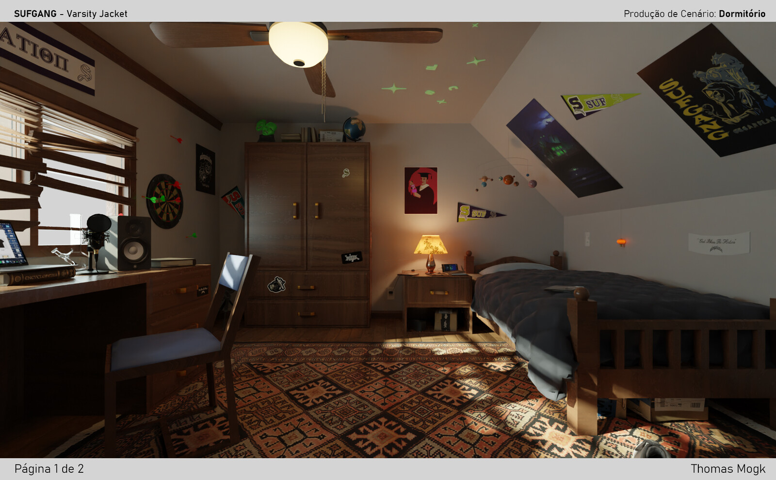 Final design of the environment in 3D.