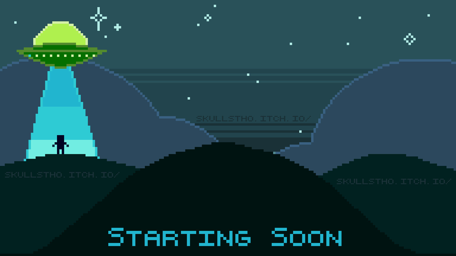 Artstation alien themed pixel screens for twitch