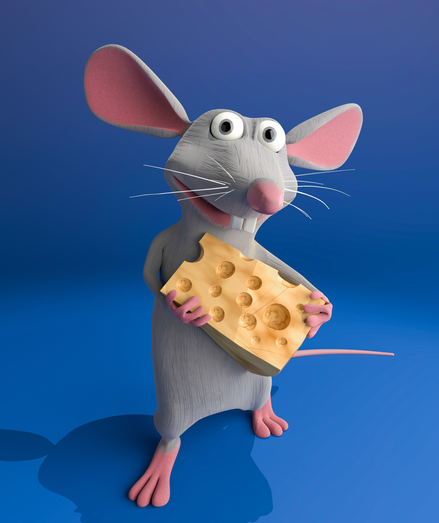 ArtStation - happy rat with cheese
