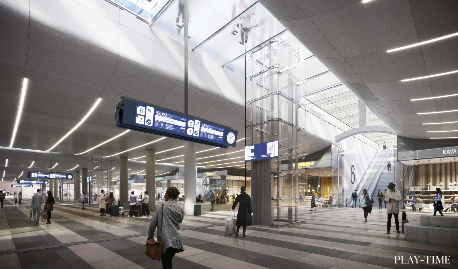 New Brno main Station by West8 design and Benthem Crouwel Architects. Image by Play-time
