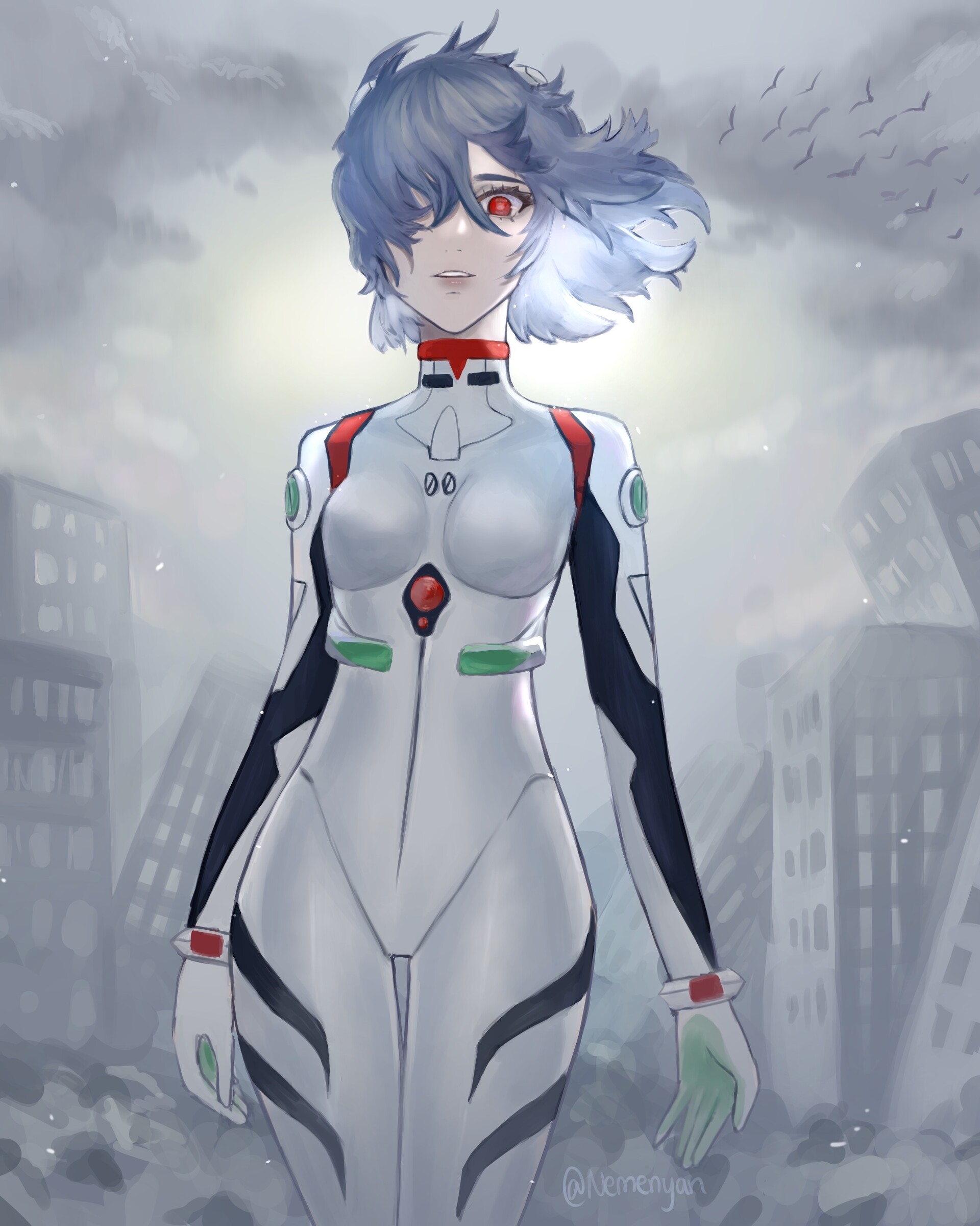 ArtStation - Rei evangelion