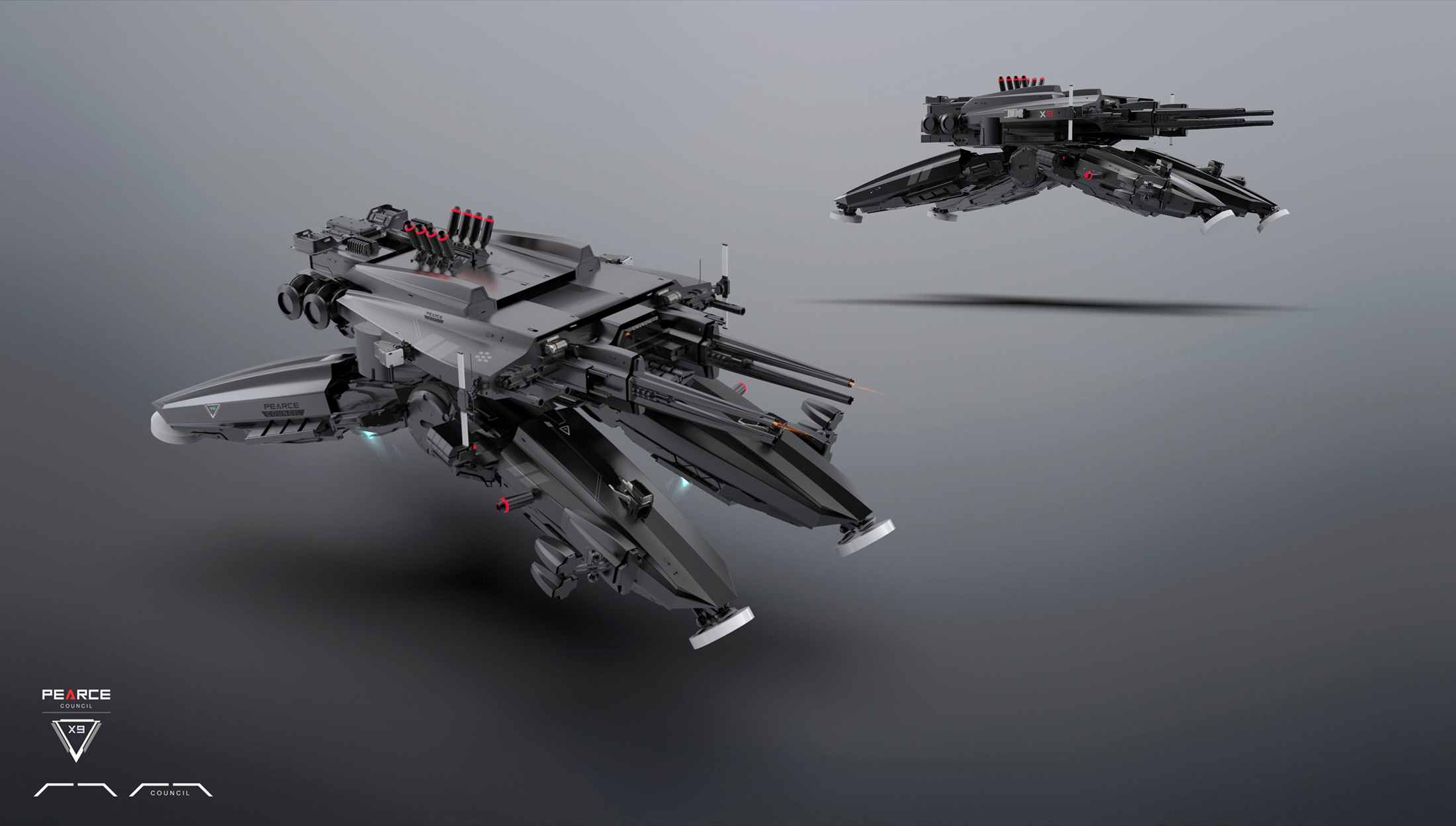 ArtStation - STARATLAS-Pearce C9 (capital fighter) - Concept