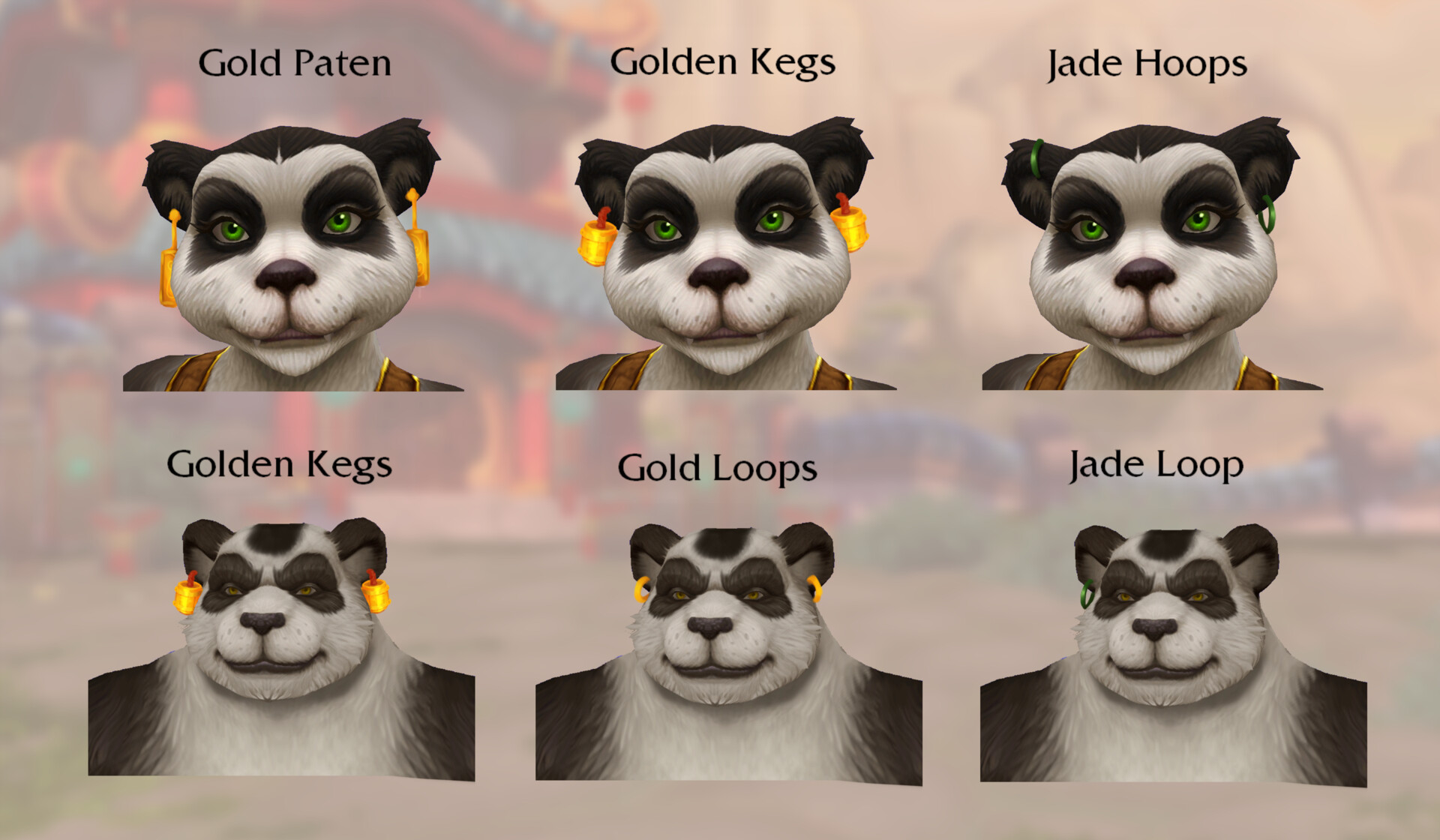 Concept Art: Pandaren Customization.