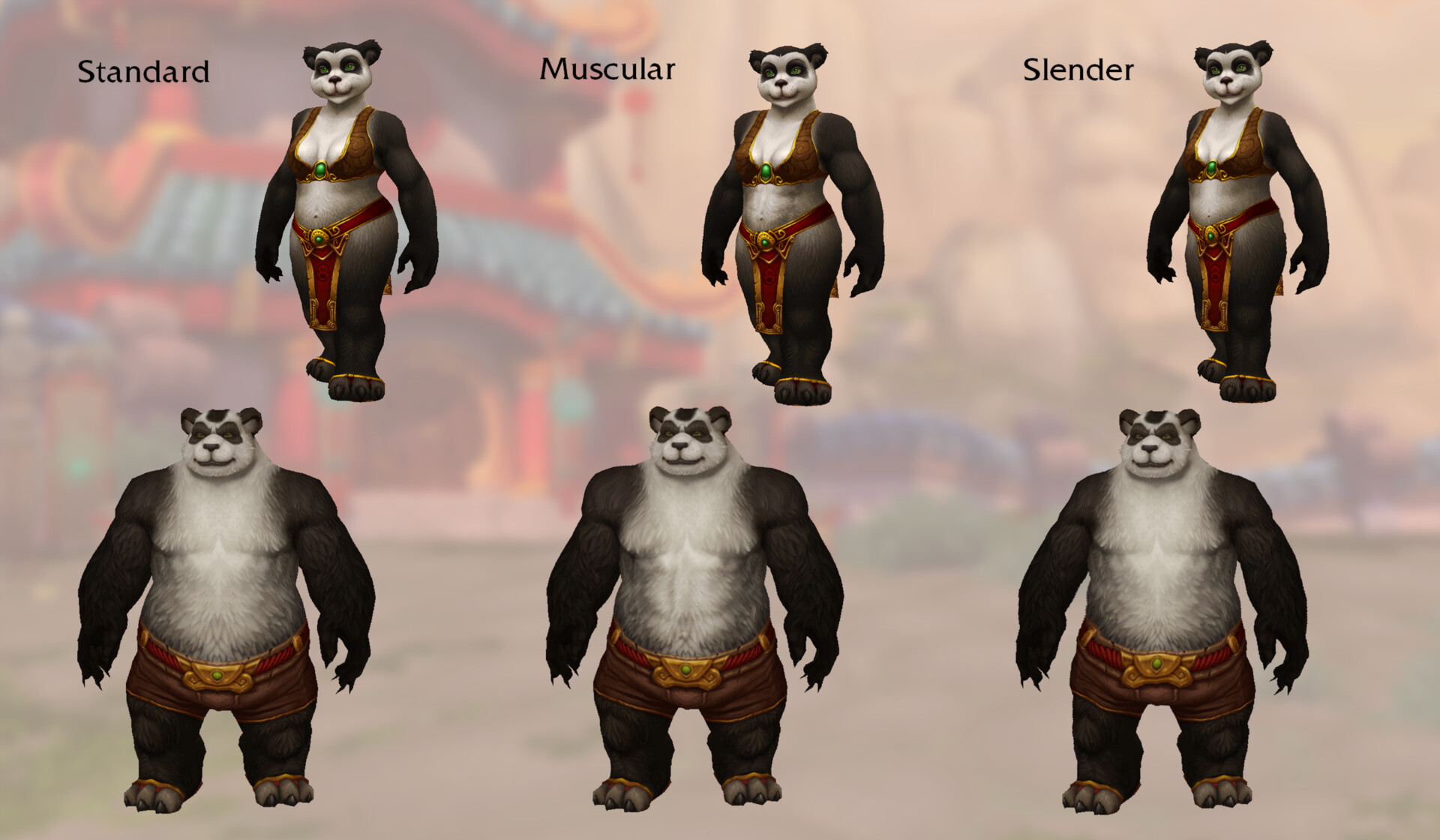 Concept Art: Pandaren Customization.