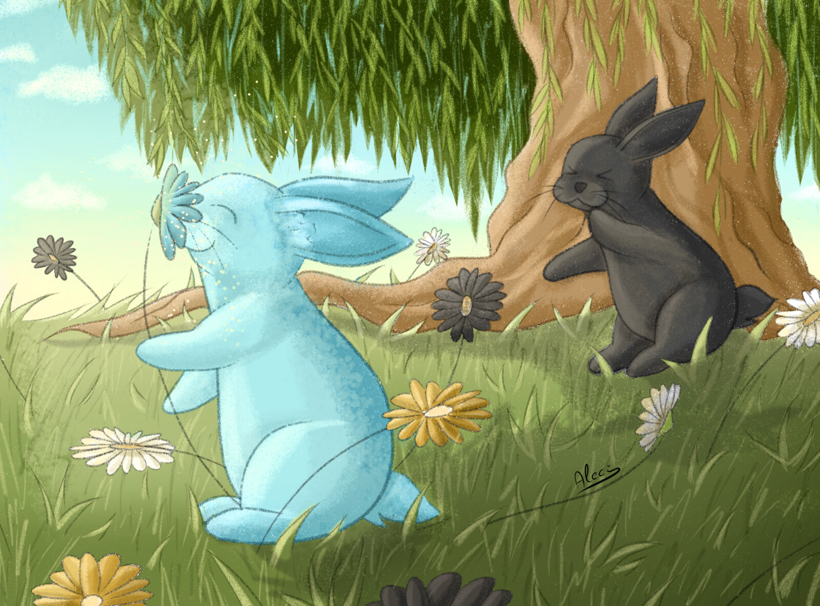 Alexandra gille the blue rabbit 01