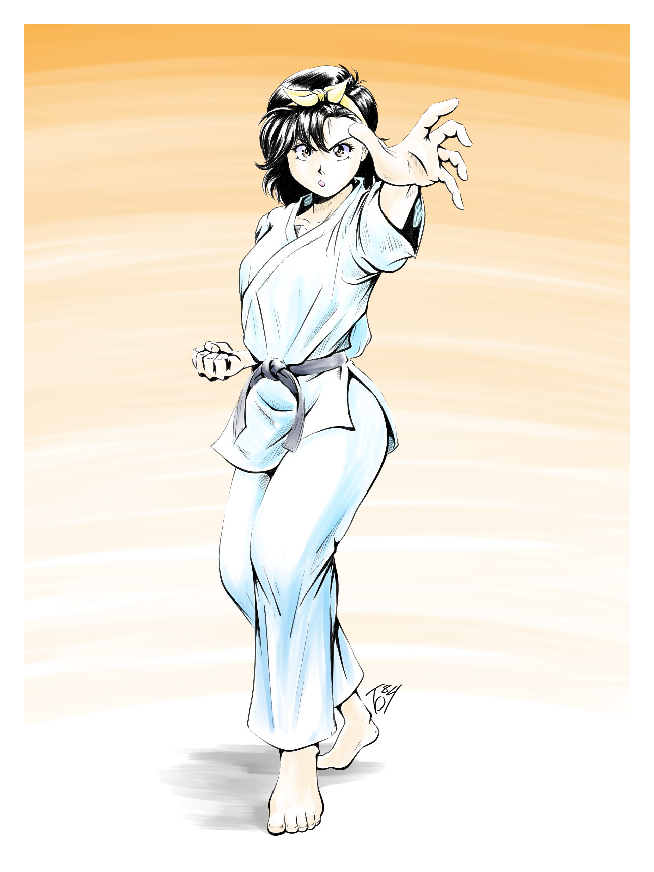 Girl Martial Arts Anime, HD Png Download - vhv