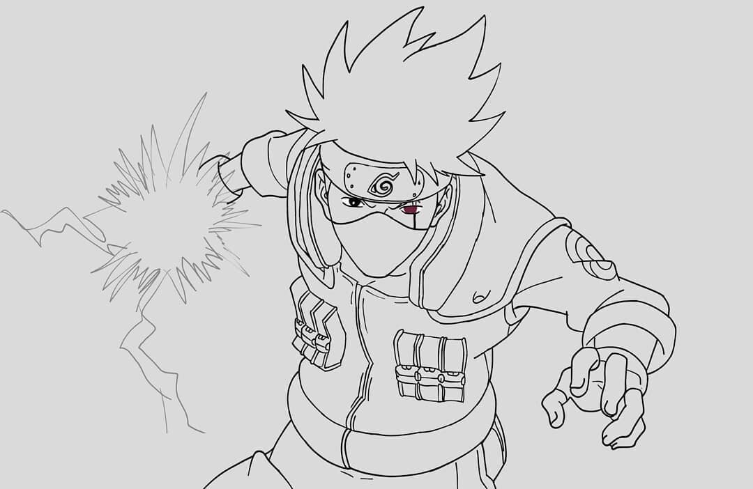 kakashi hatake coloring pages