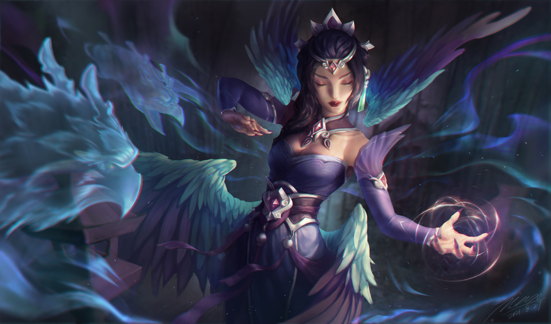 Artstation League Of Legends Morgana Fan Art Youngjin - vrogue.co