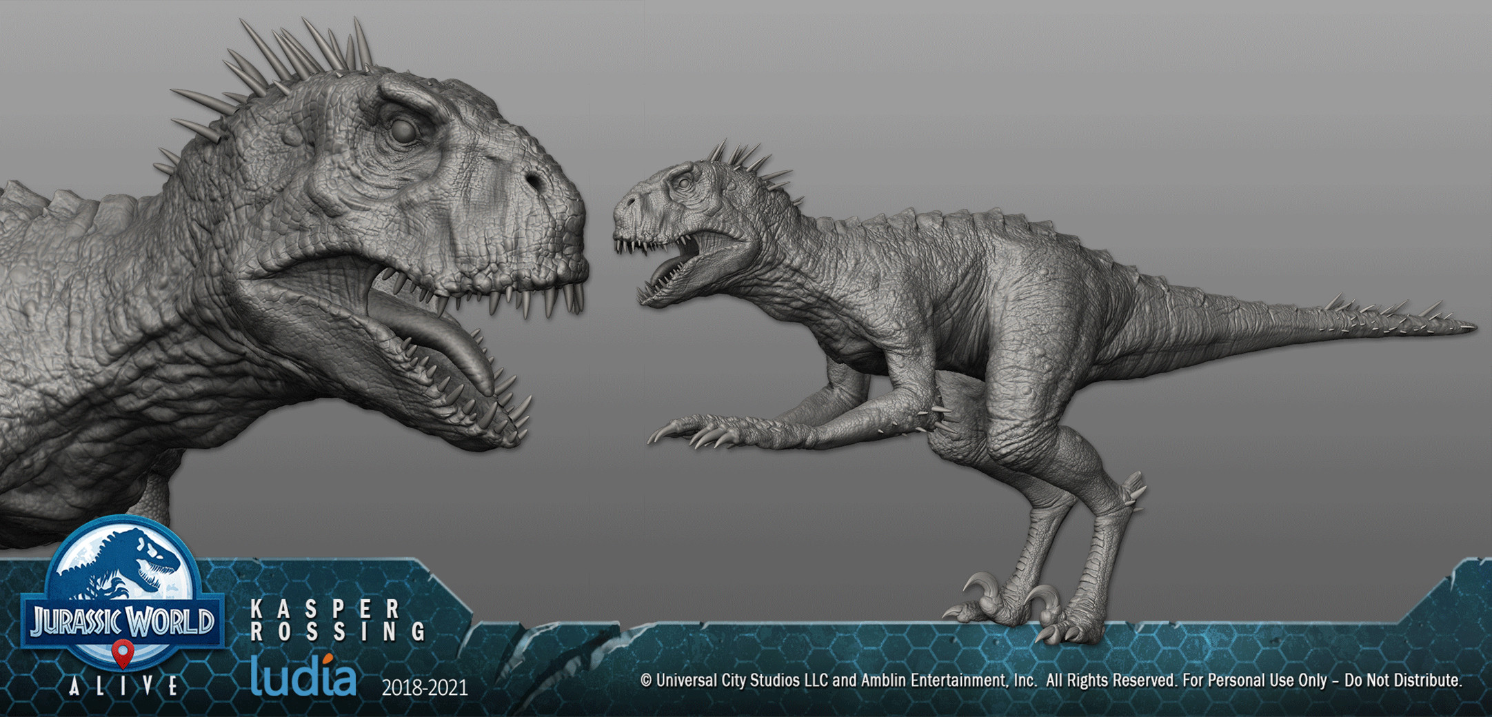 ArtStation - Indominus Rex Sculpt ( Rendered Version ) - Jurassic