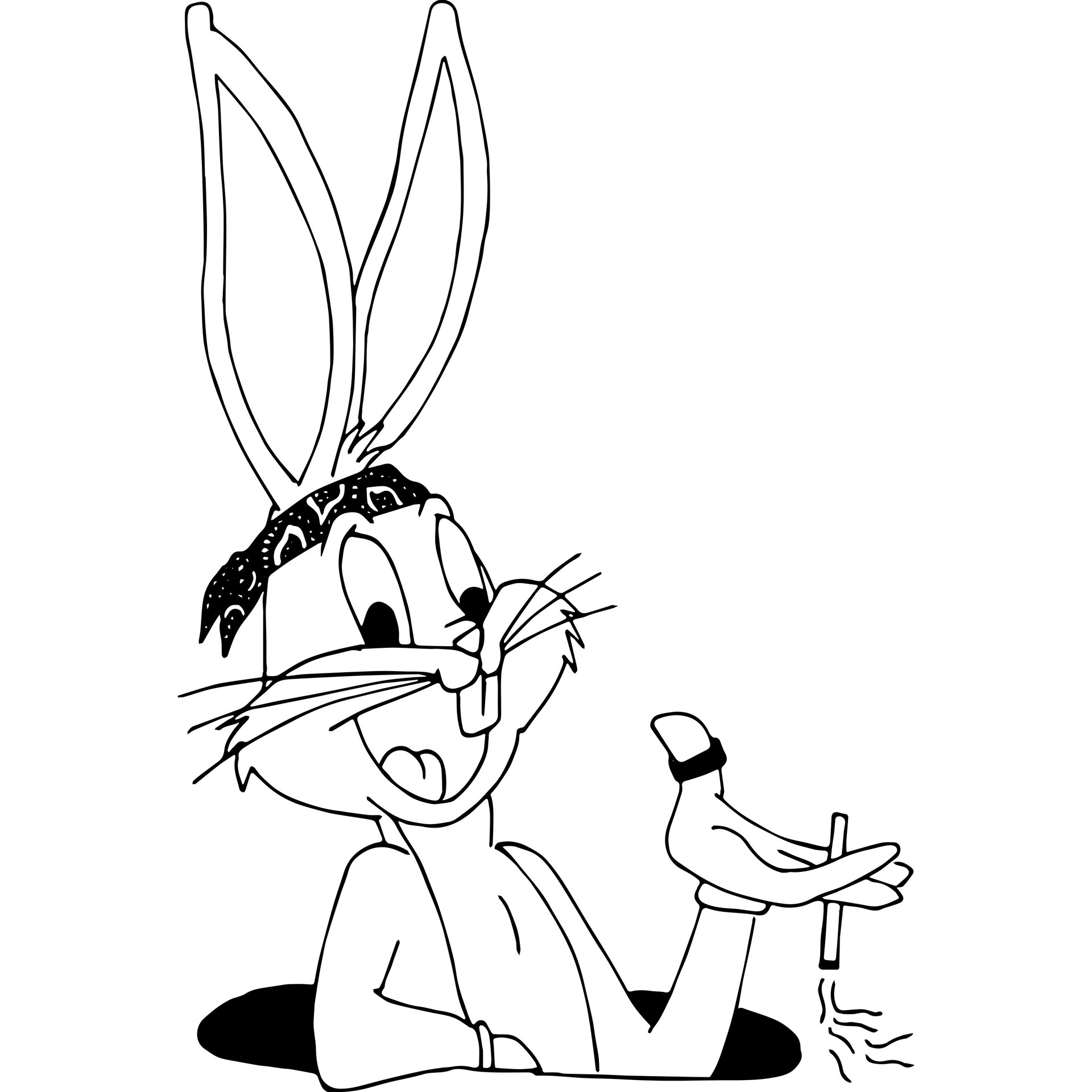 gangster bugs bunny coloring pages