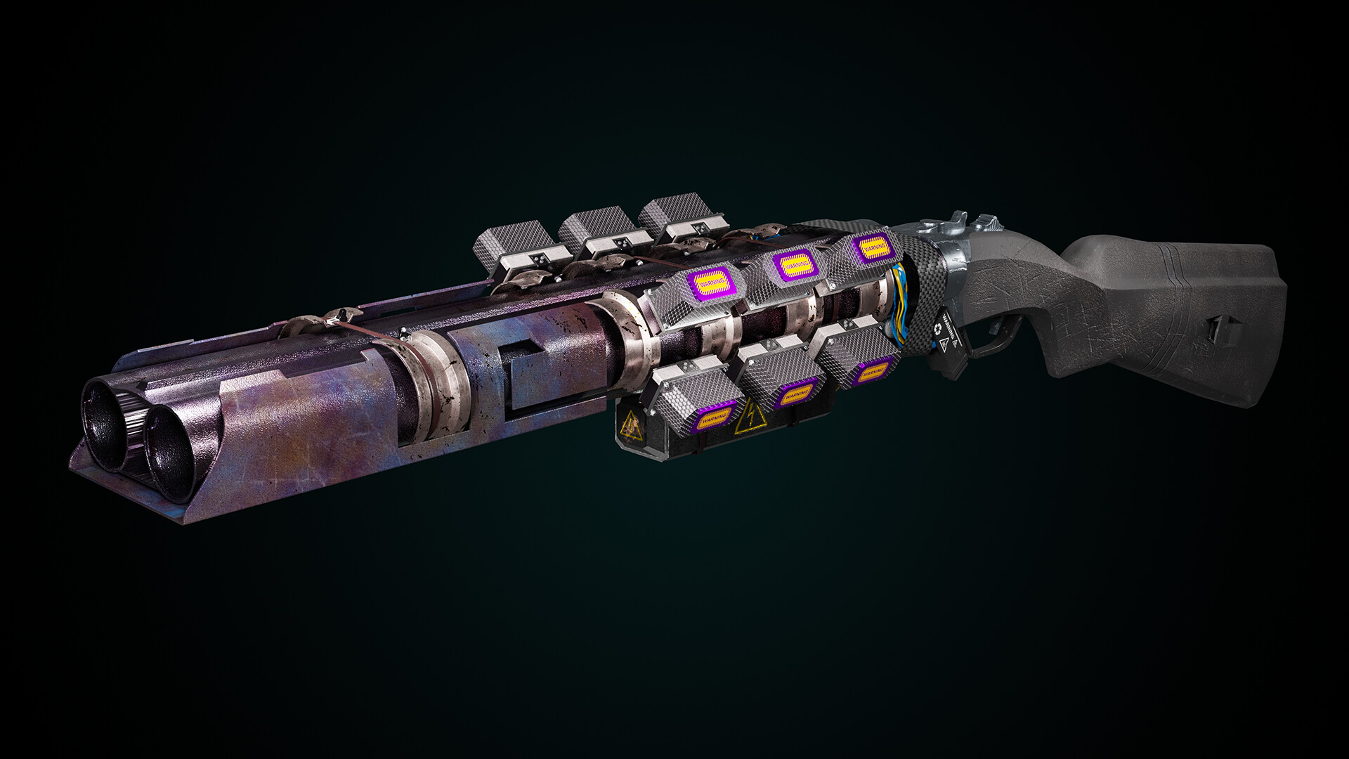 ArtStation Cyberpunk shotgun