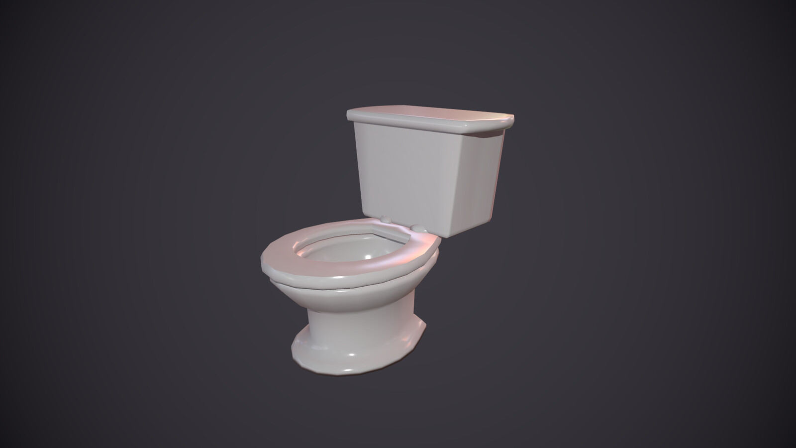 Toilet as a stand in prop for environment. 