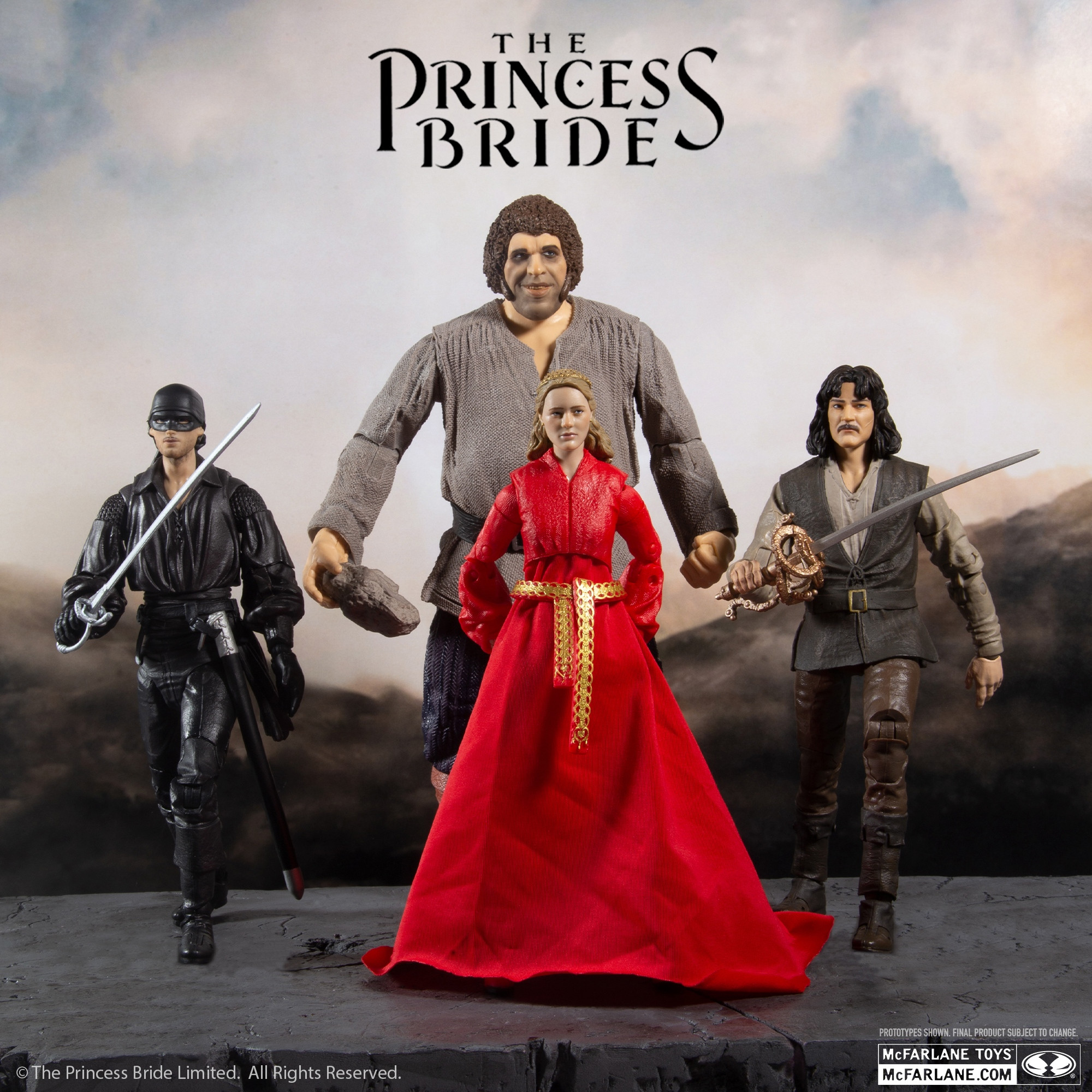 Princess Bride - Fezzik, Princess Buttercup and Inigo Montoya - Engineering, Joint Articulation and Revisions for Fezzik and Princess. Minor revision work on Inigo.