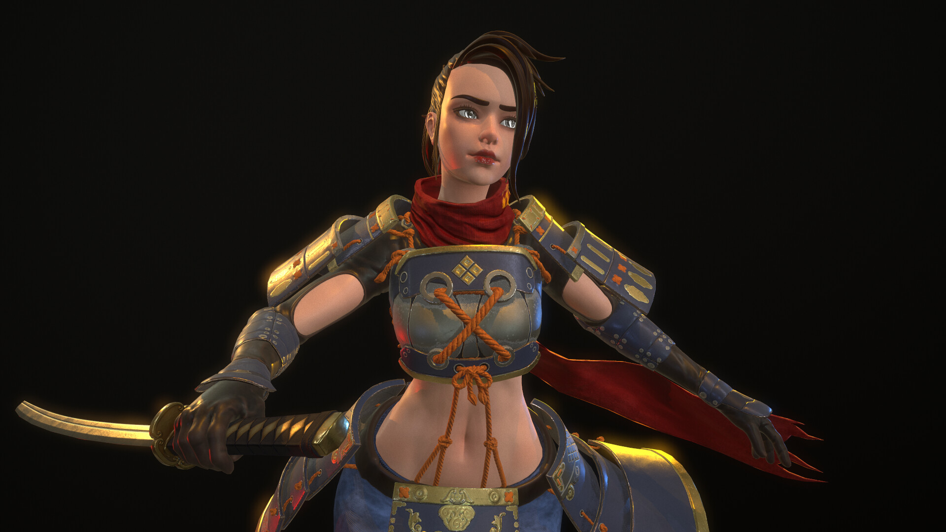 ArtStation Female samurai warrior