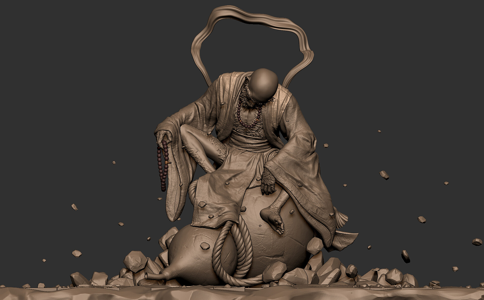 ArtStation - Black Myth Wukong - OLD MONKEY Final Sculpting