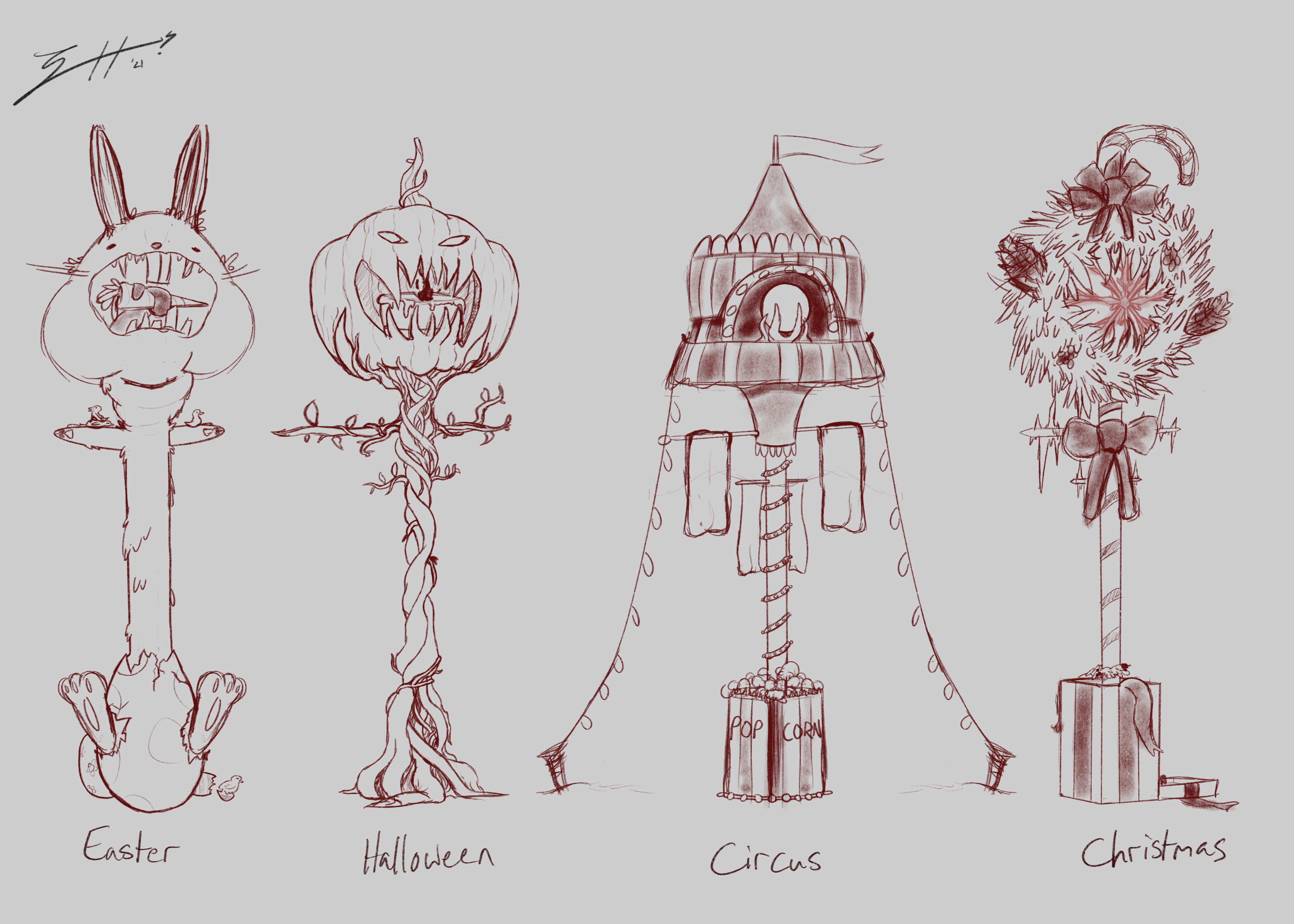 Skin Concept Sketches