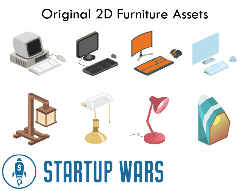 ArtStation 2D Furniture Assets (Startup Wars)