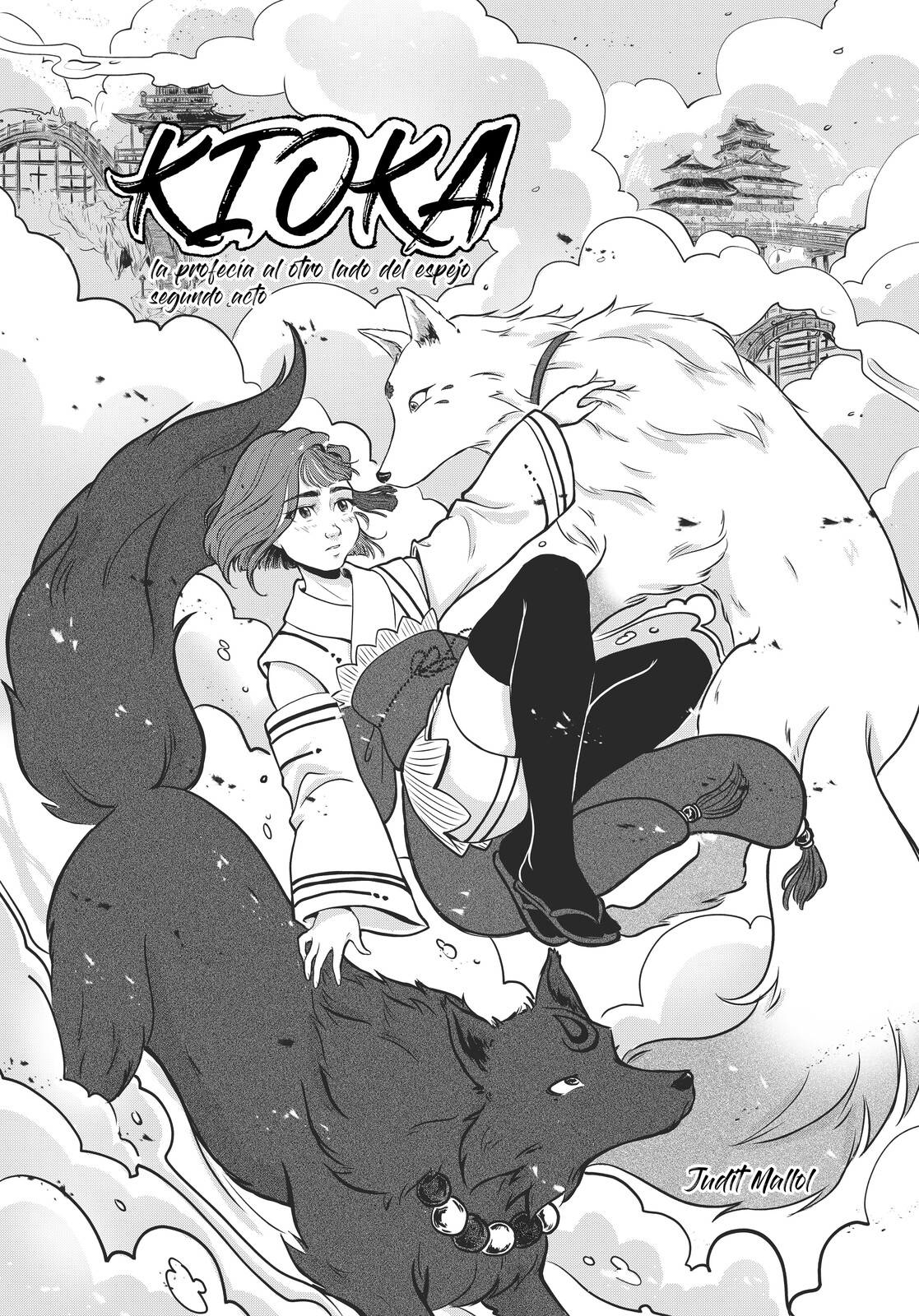 Cover for manga story "Kioka. La profecía al otro lado del espejo" part 2.
(PLANETA MANGA 8 - 2021).