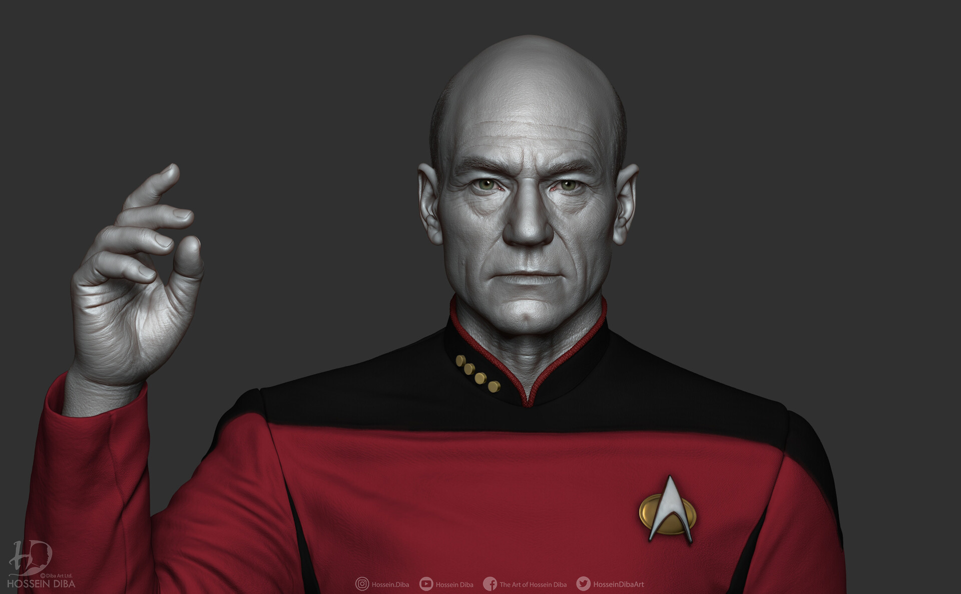 Hossein Diba - Captain Jean Luc Picard Sculpt