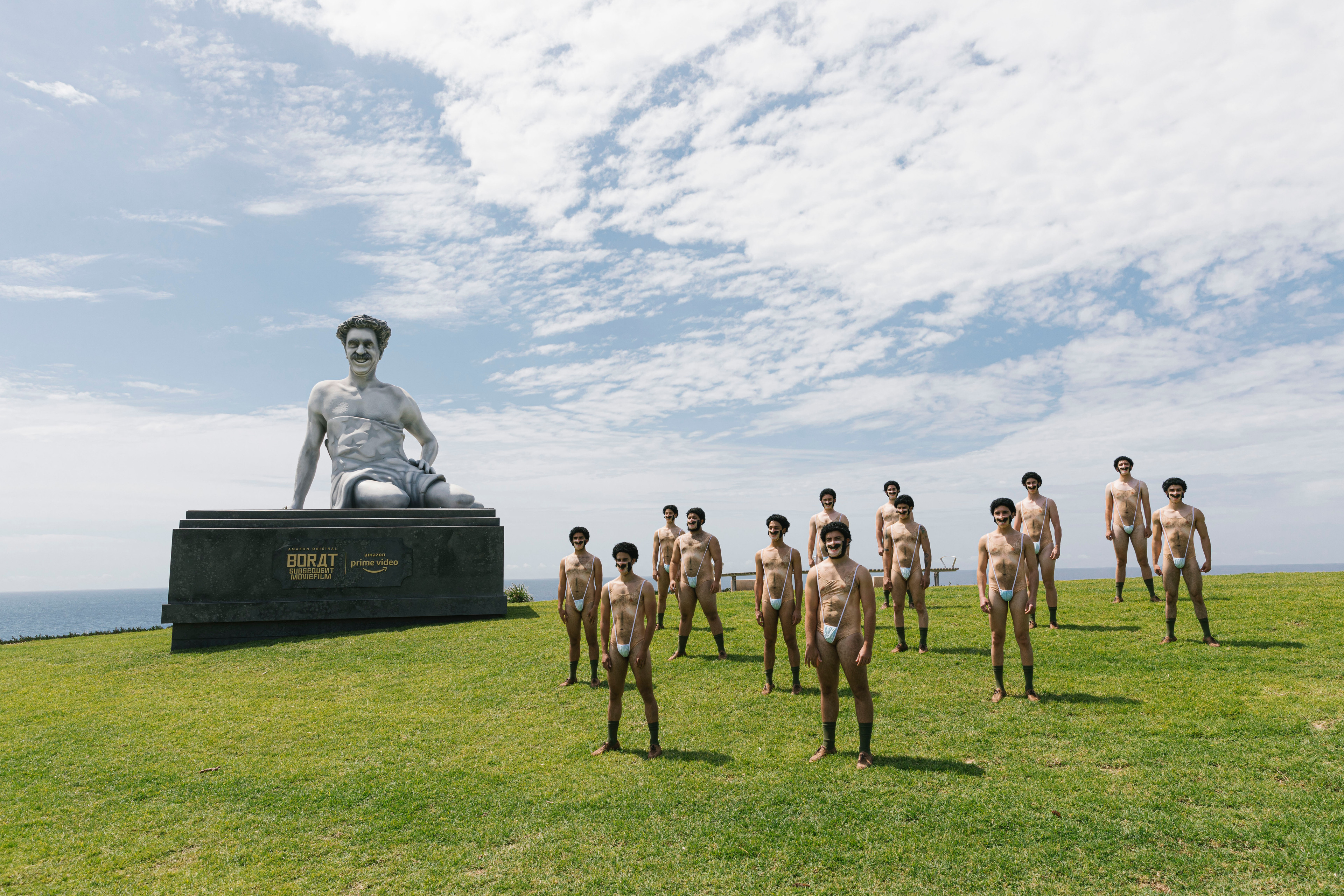 Borat sculpture in Bondi Marks Park