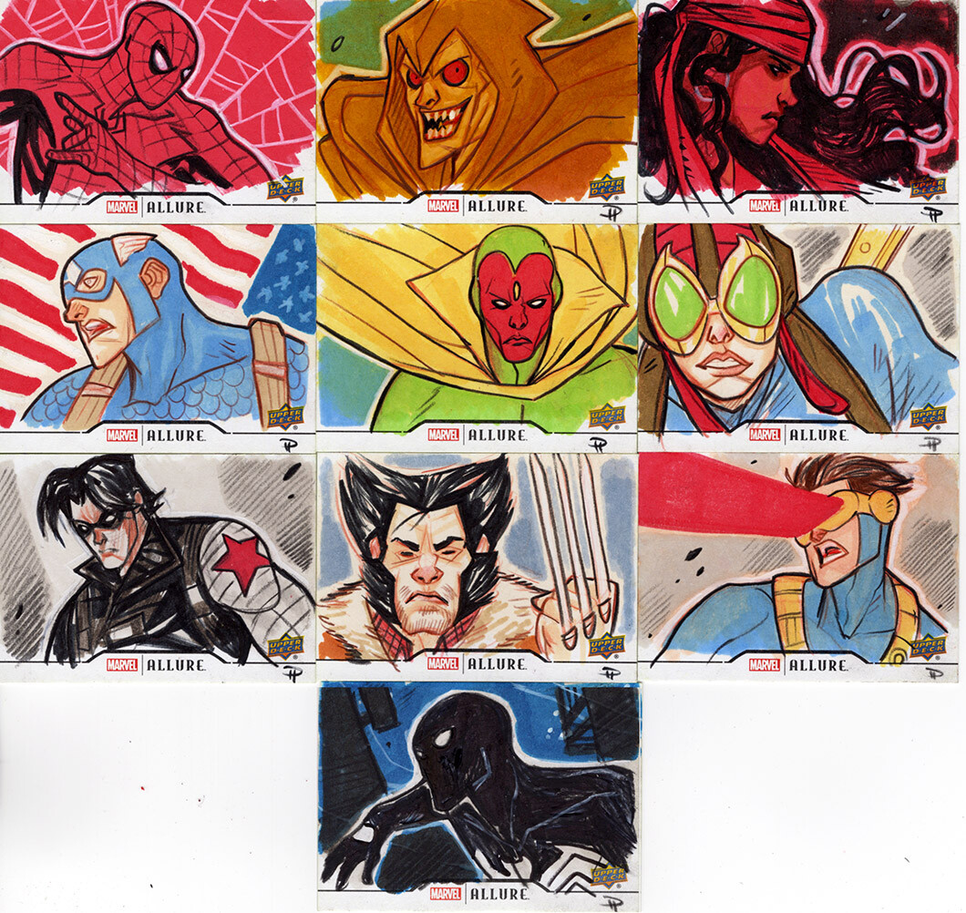 マーベル スケッチカード Marvel upper deck sketch - カード