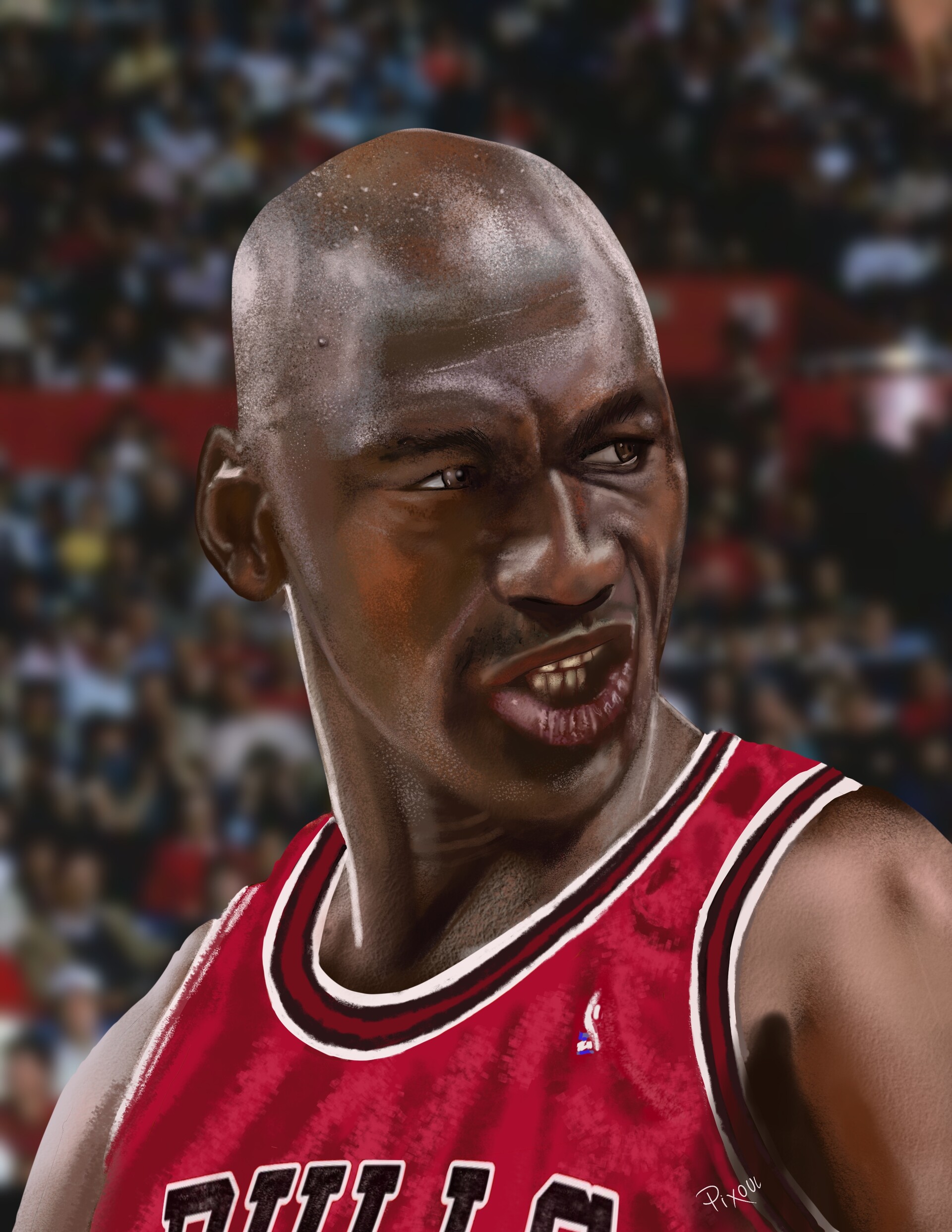 ArtStation - Michael Jordan digital portraid