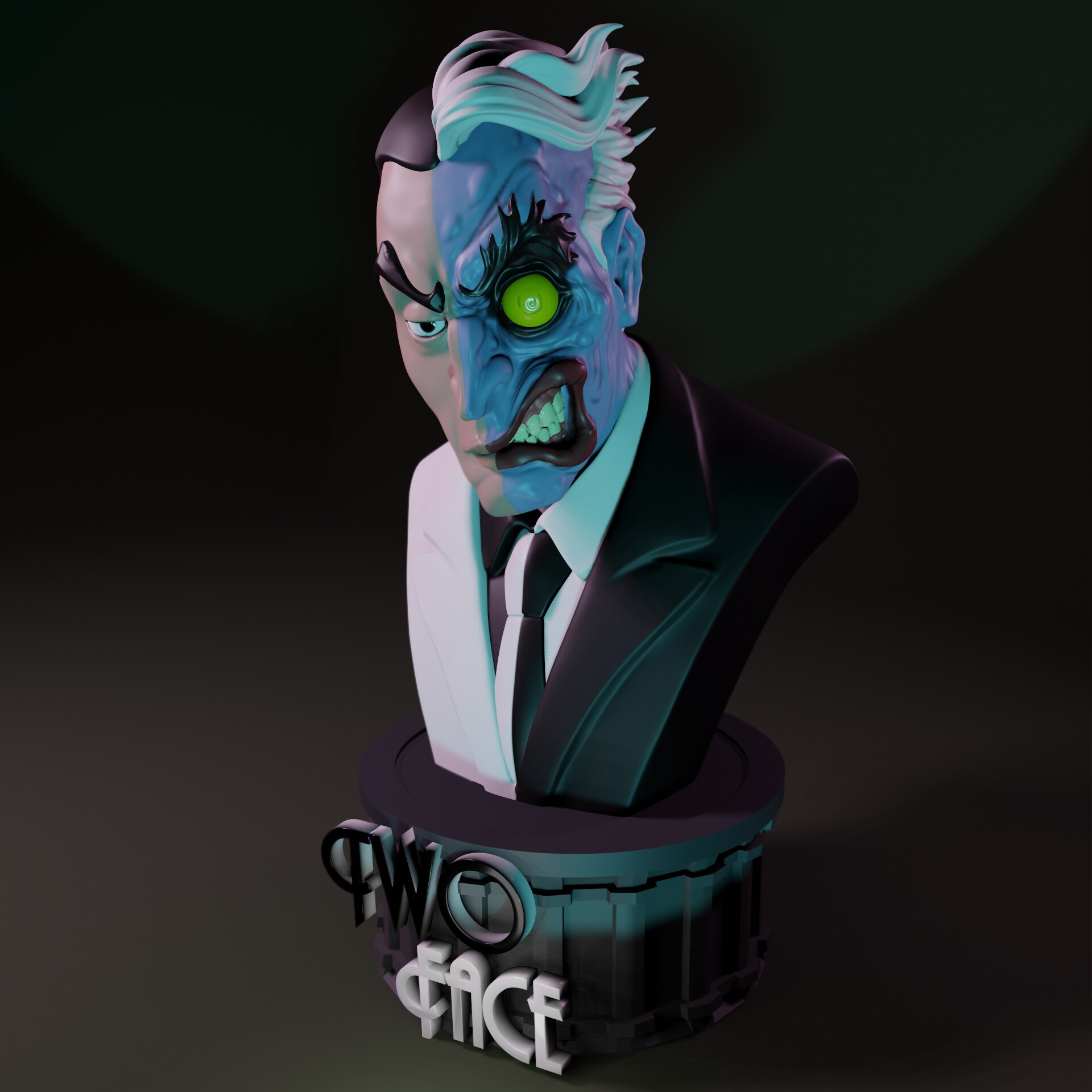 ArtStation - Two Face bust - Batman animated series