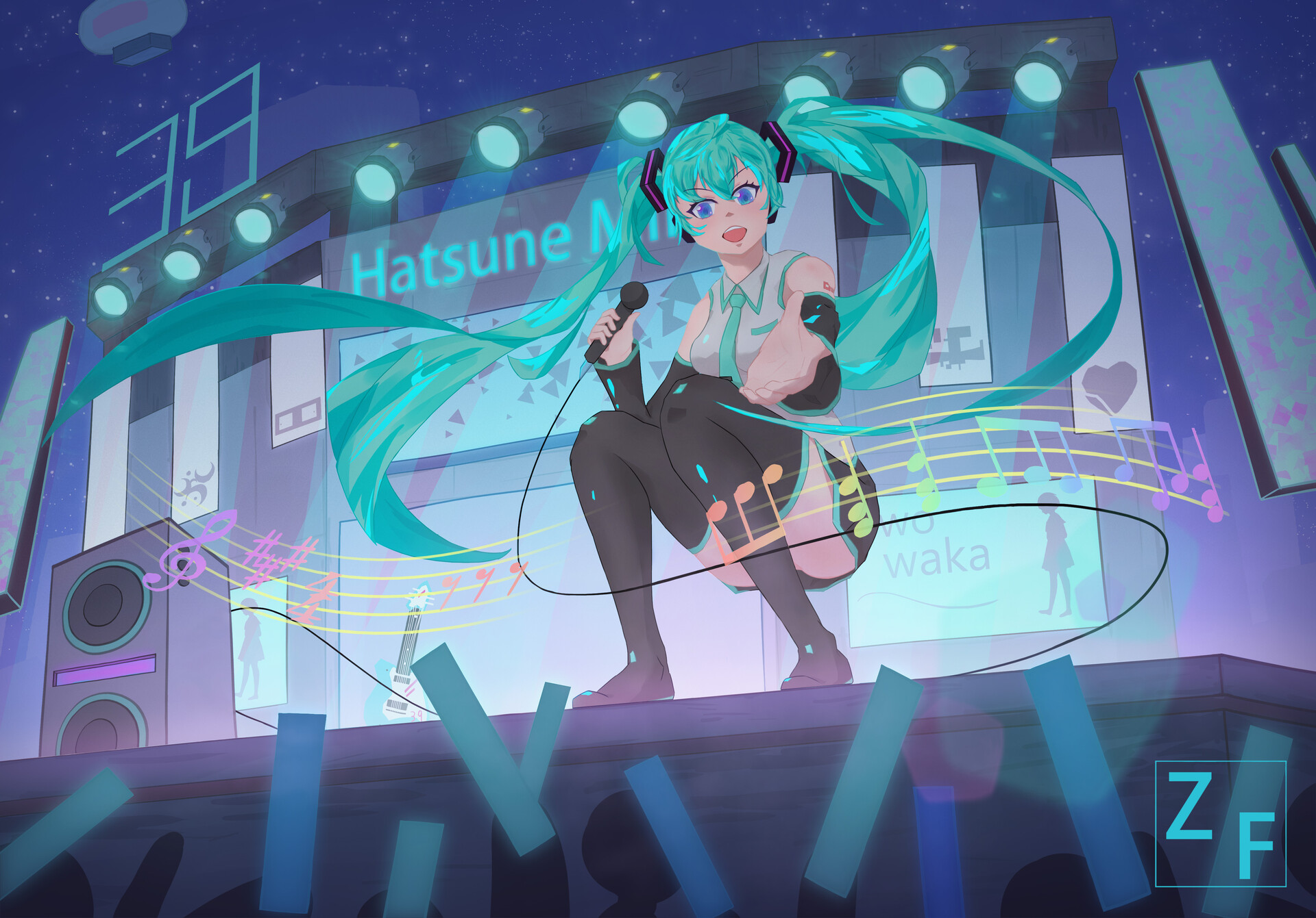 ArtStation - Concert-Hatsune Miku, image size:1920x1341