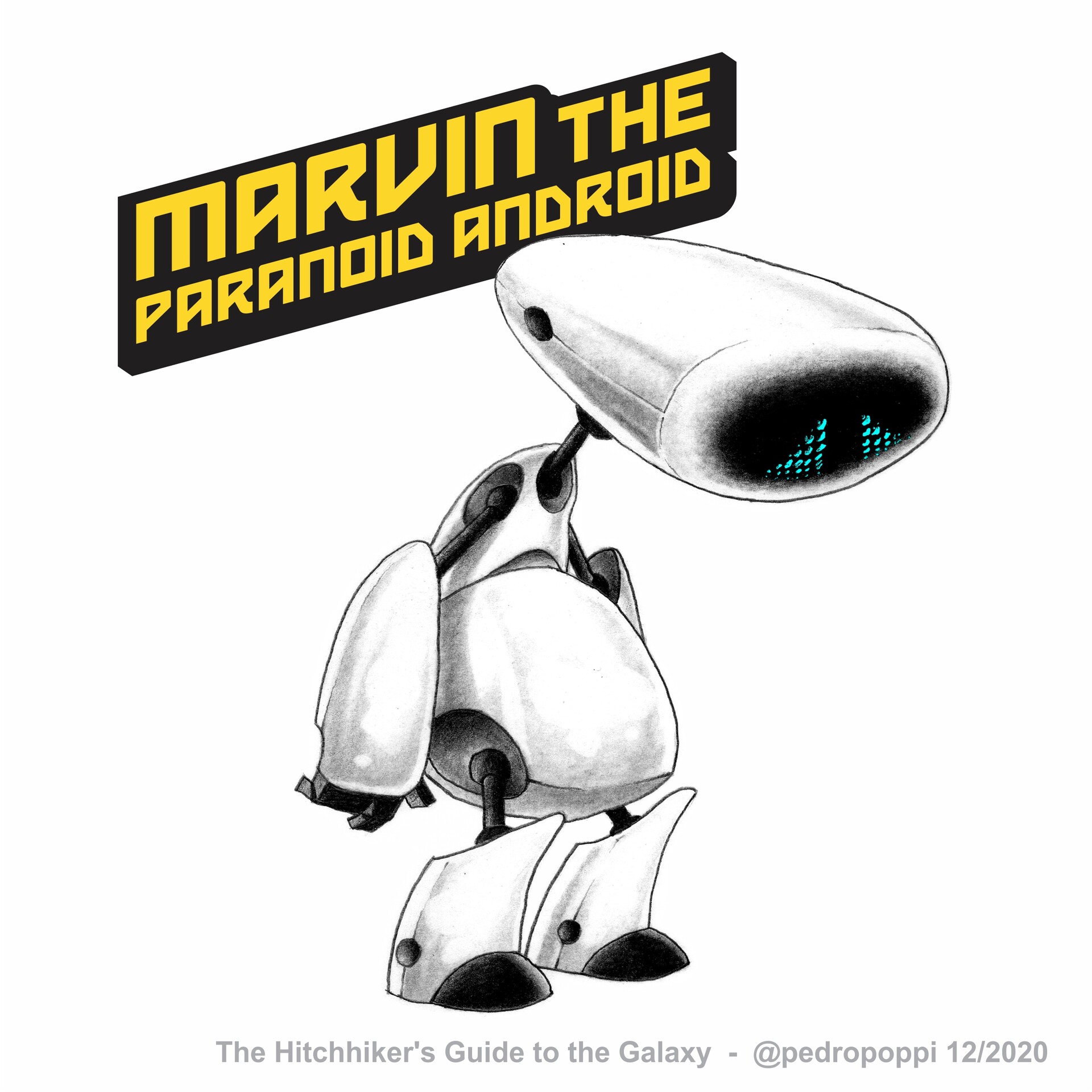 ArtStation The Hitchhiker's Guide to the Galaxy Marvin The Paranaid