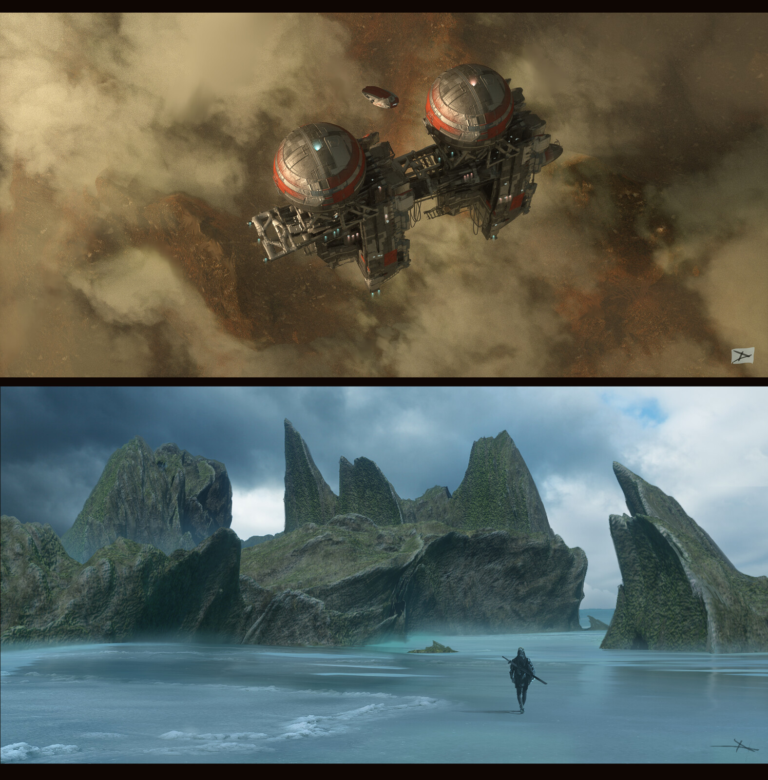 3D Coat, ZBrush, Octane, and Photoshop doodles, not necessarily in that order