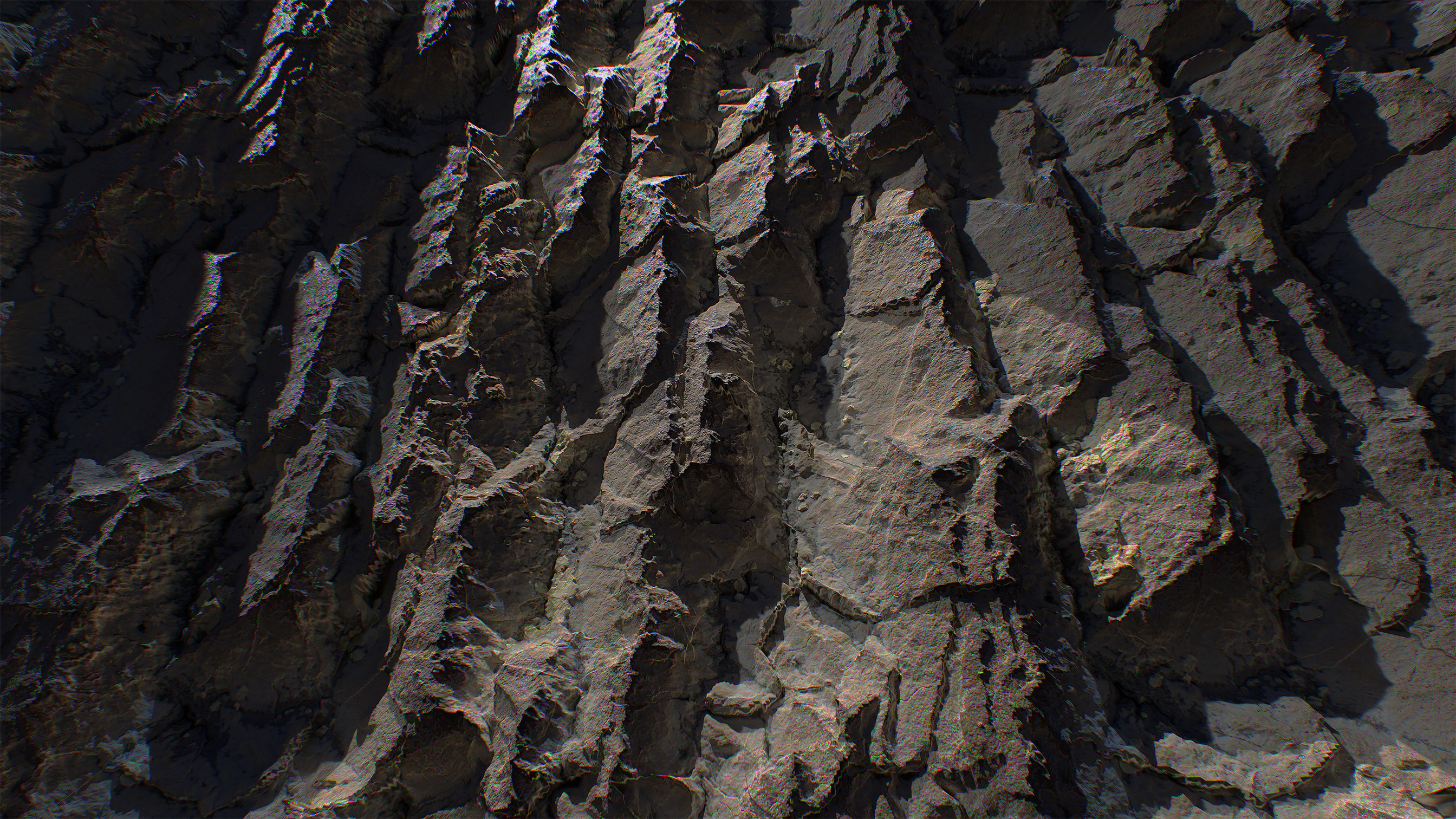 Sharp Cliff Study made 100% in Substance Designer and rendered in Marmoset Toolbag 4.