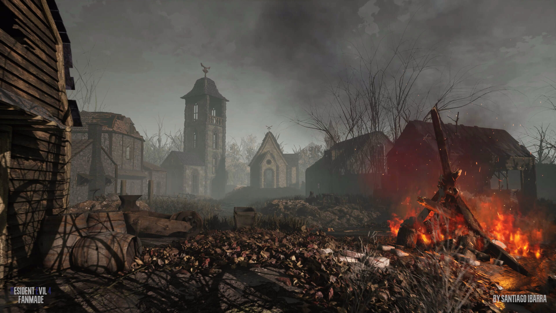 Resident Evil 4 Remake Gameplay Concept, Background By: Alis A, ArtStation  : r/residentevil4