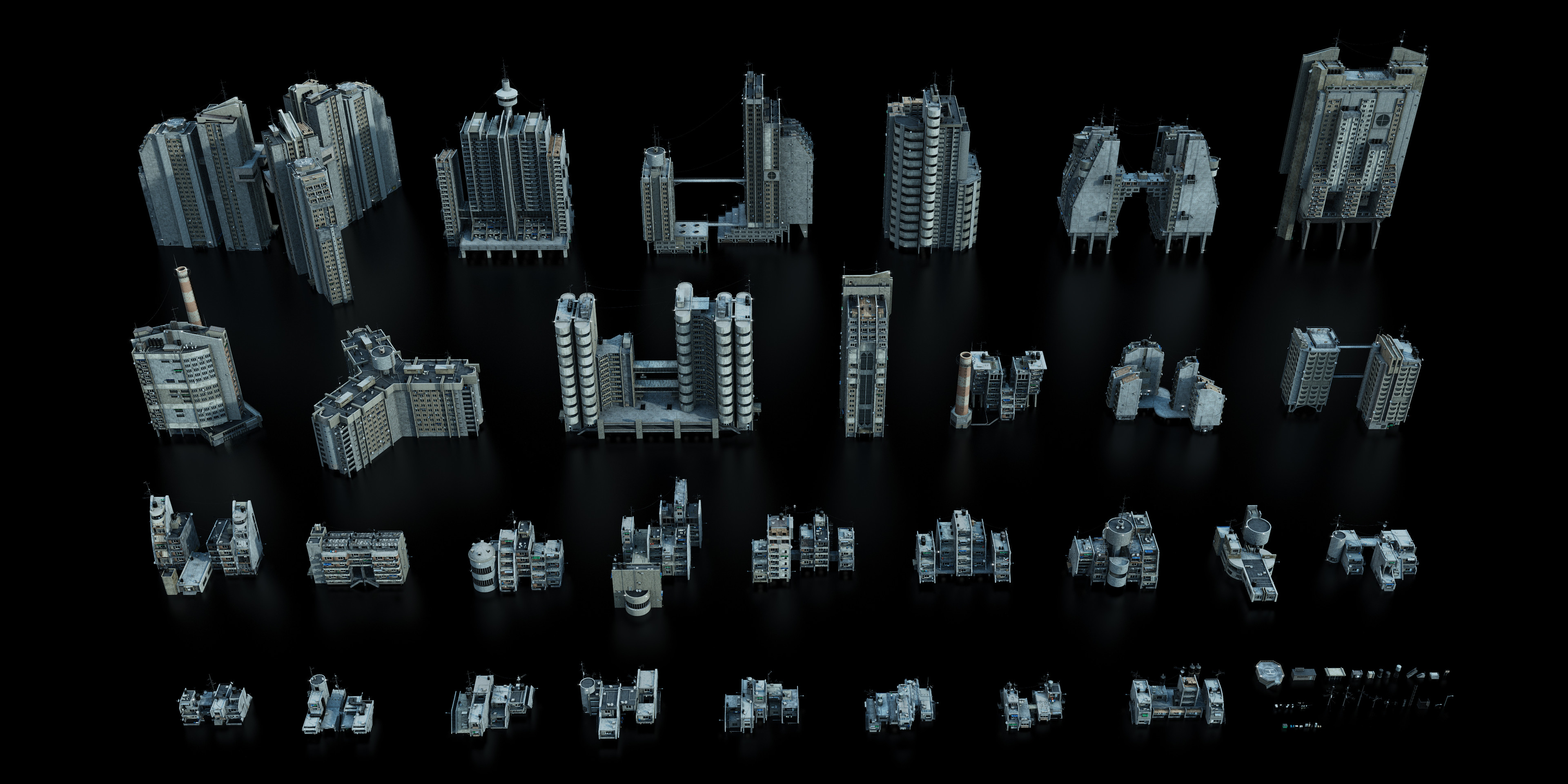 KitBash3D - SOVIET BLOCKS - 3D ASSET KIT