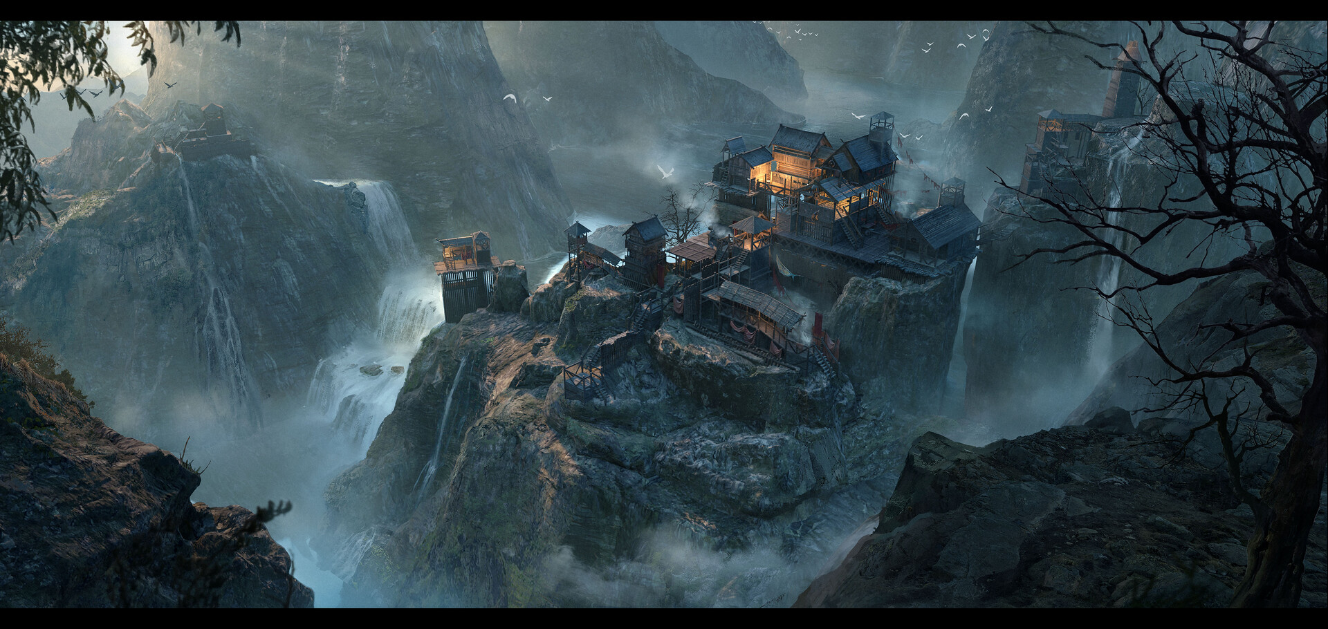 ArtStation 山上村落2