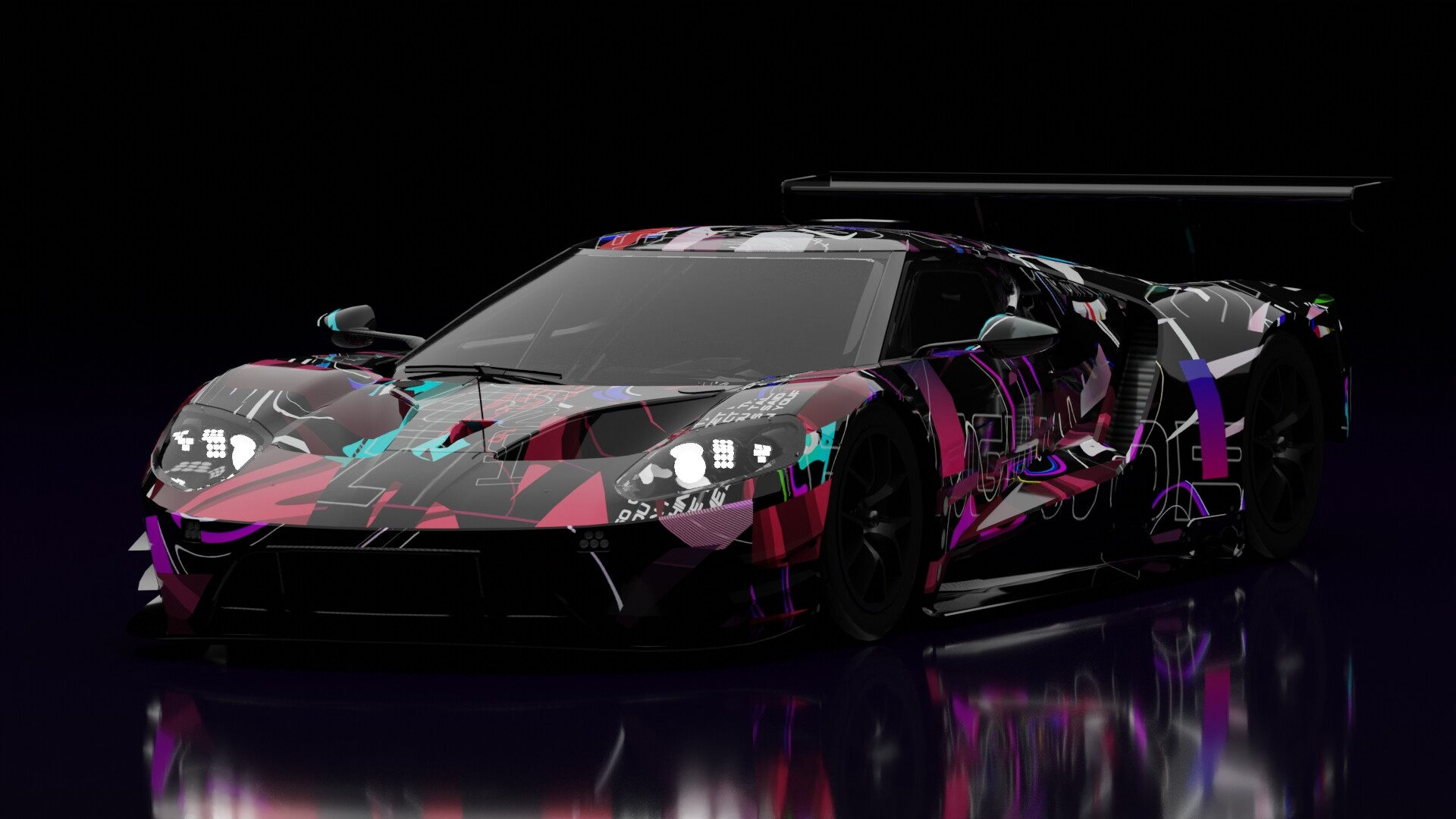 ArtStation - Ford GT LM GTE Abstract livery