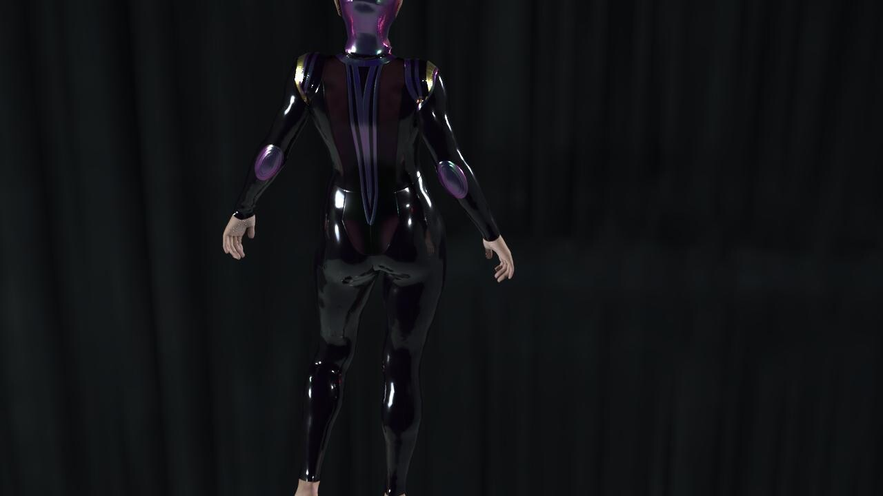 Catsuit spacesuit designed and rendered in Clo3D by Suzana Pezo Sommerfeld