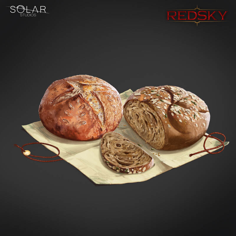 A small selection of traditional Featherfolk breads, 