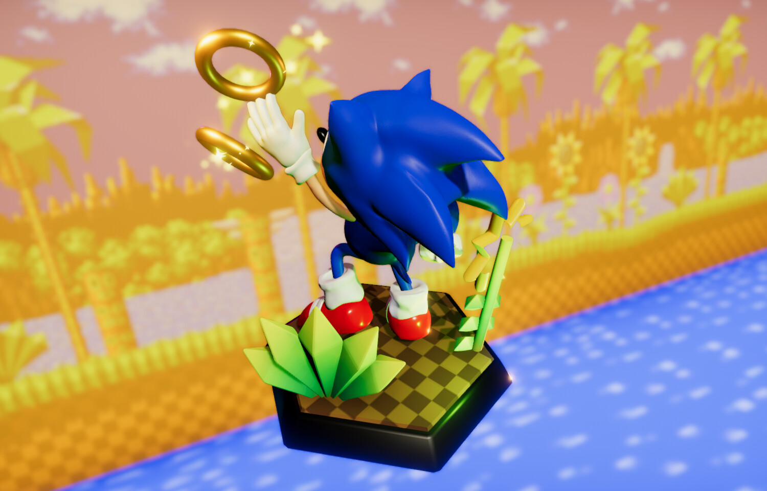 ArtStation - Sonic the Hedgehog Diorama Series: Green Hill Zone