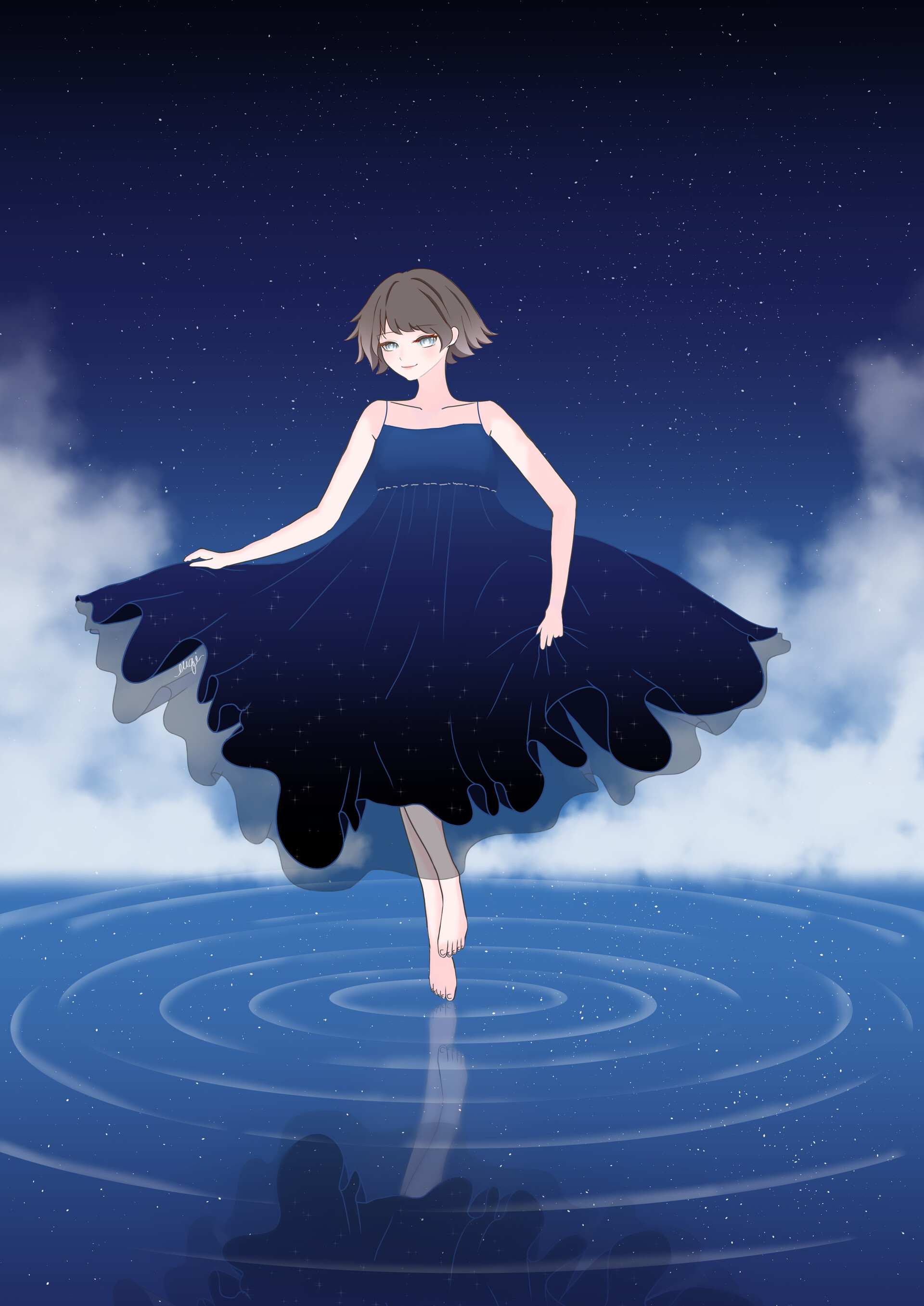 ArtStation 夜の女の子