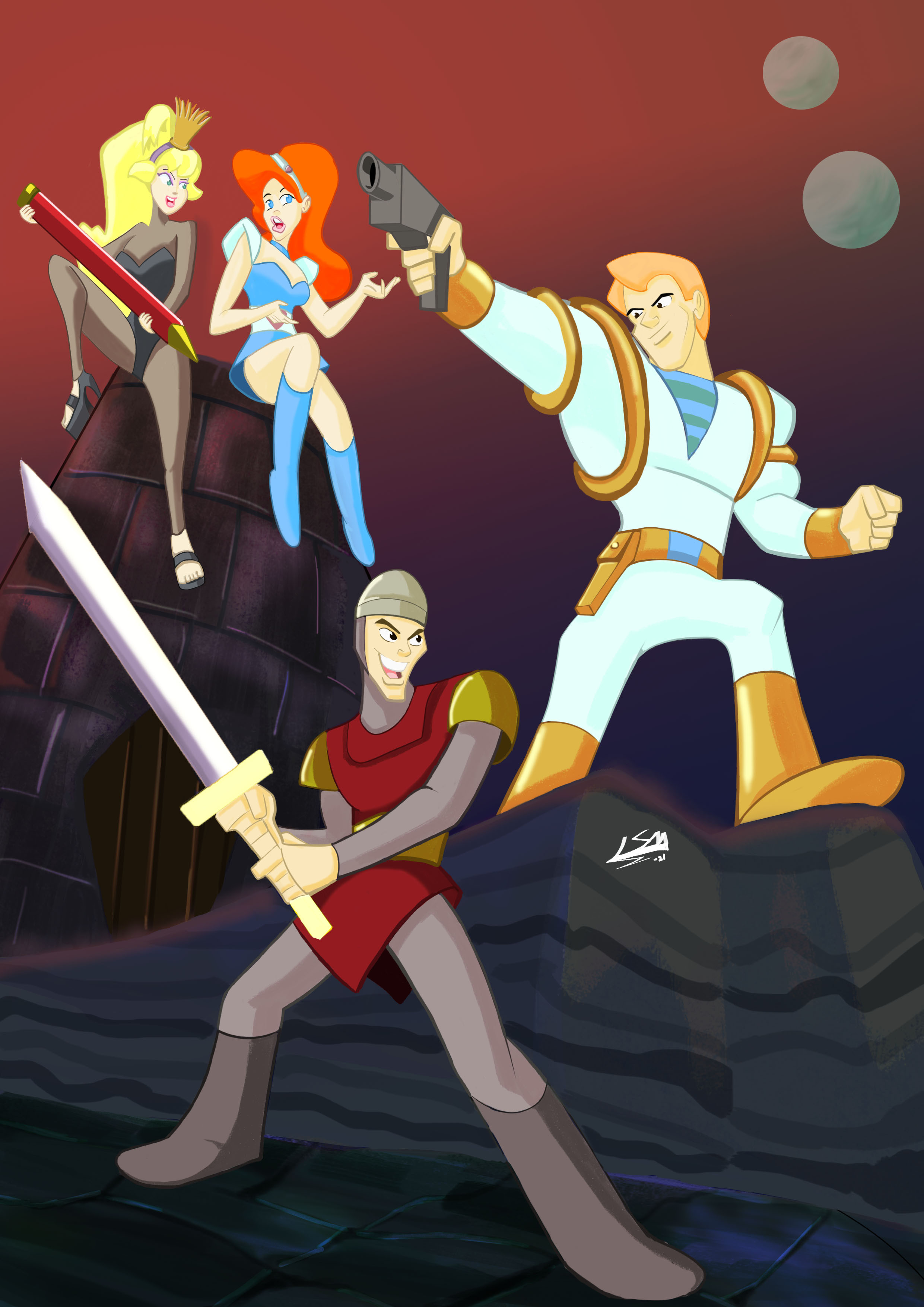 ArtStation - Dragon's Lair v. Space Ace: Don of Bluth
