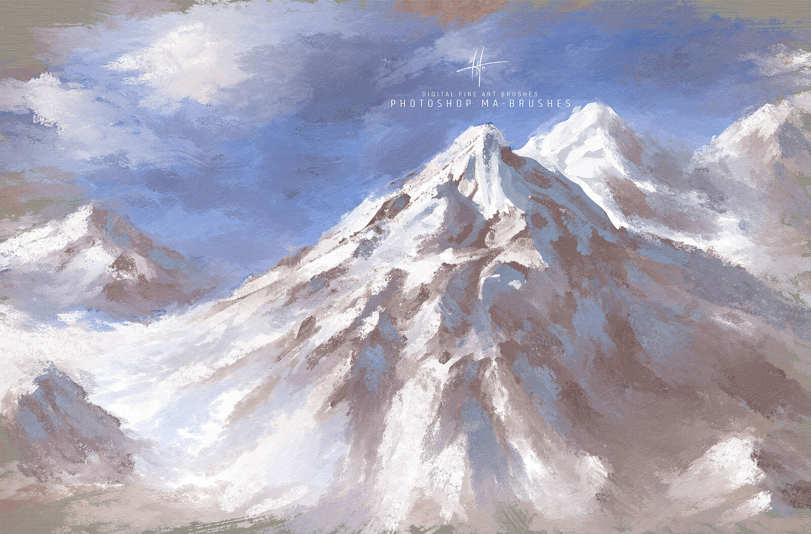 Digital Landscape Painting - Mountain Scenery