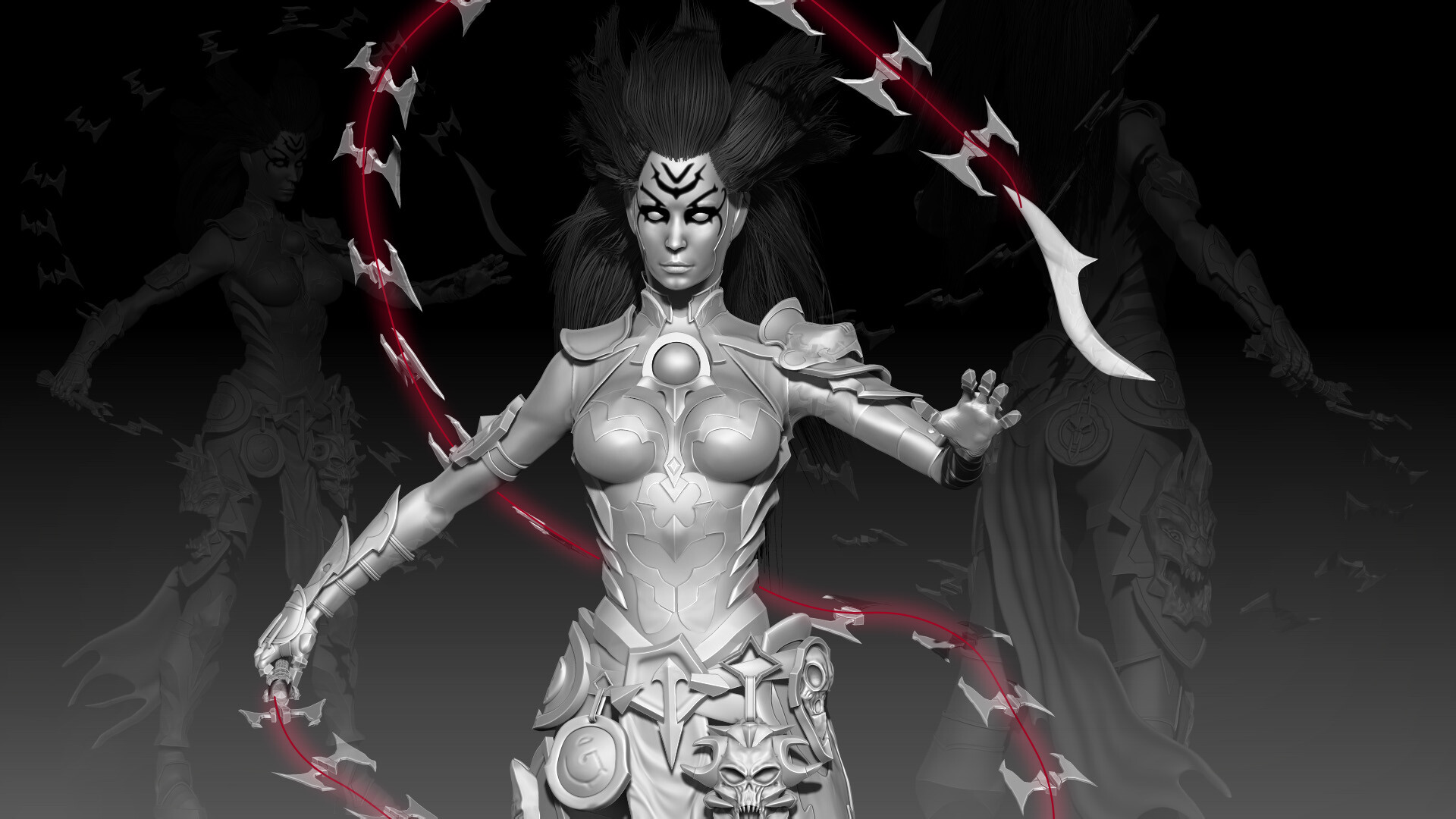 Alexei Khomich - Fury from Darksiders 3 with face Emily Blunt( or not\u003d) ), image size:1920x1080