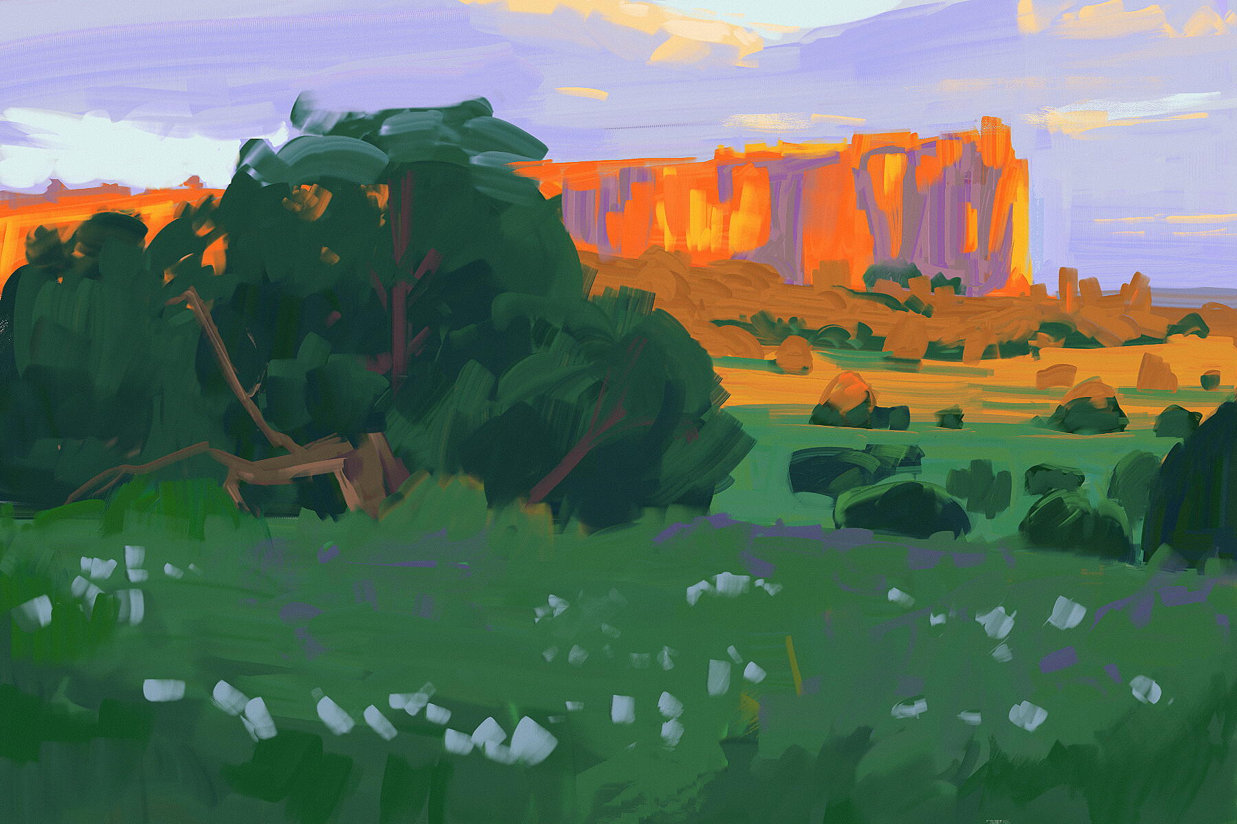 ArtStation Cliffside studies