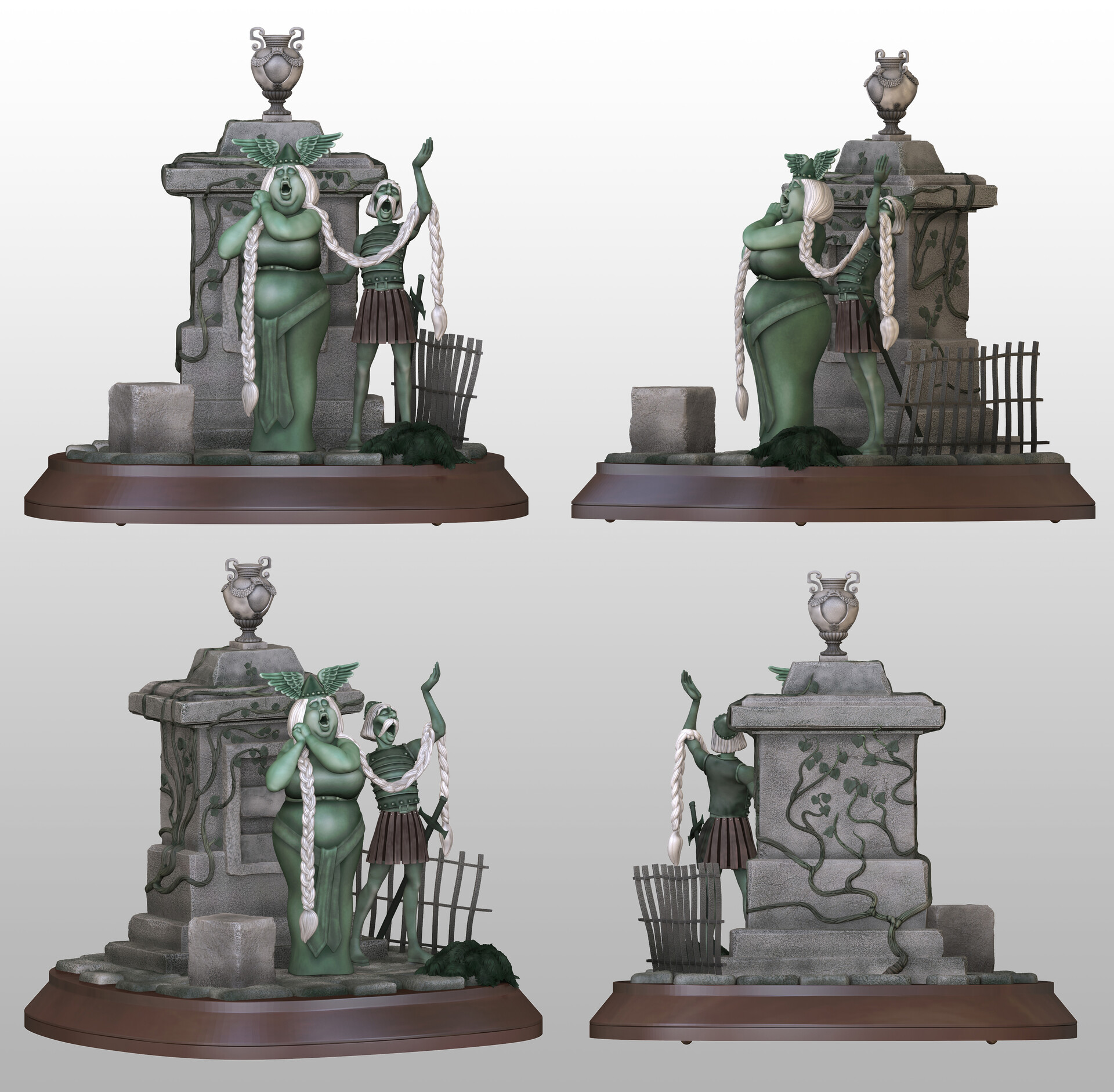 Disney Parks The Haunted Mansion Opera Singers Graveyard Figurine New