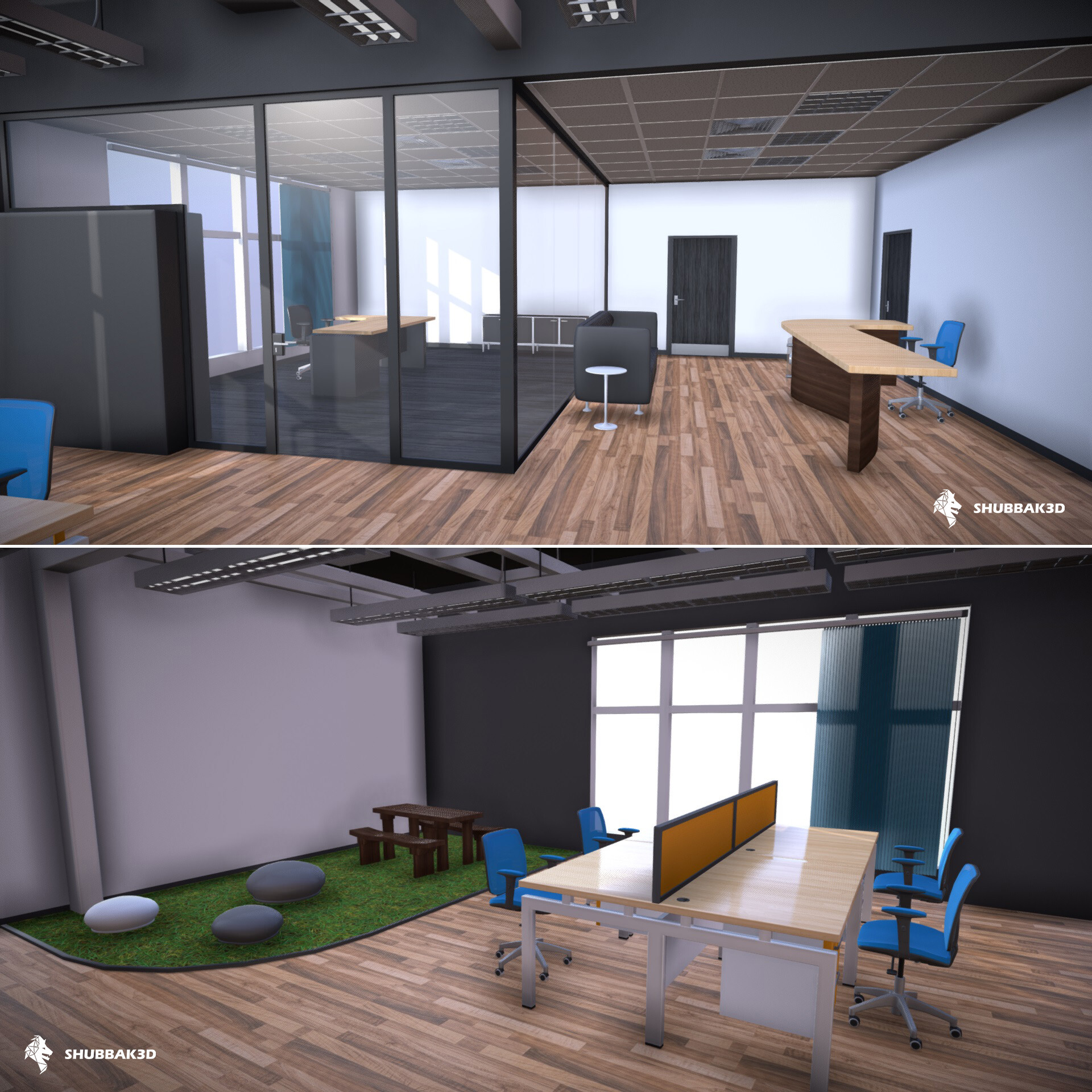 ArtStation - Office 3D Interior Design